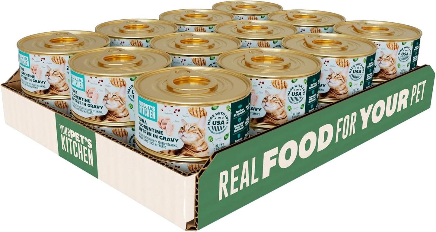 Your-Pet's-Kitchen-Canned-Wet-Cat-Food,-Tuna-Florentine-Entrée-in---oz-(Pack958