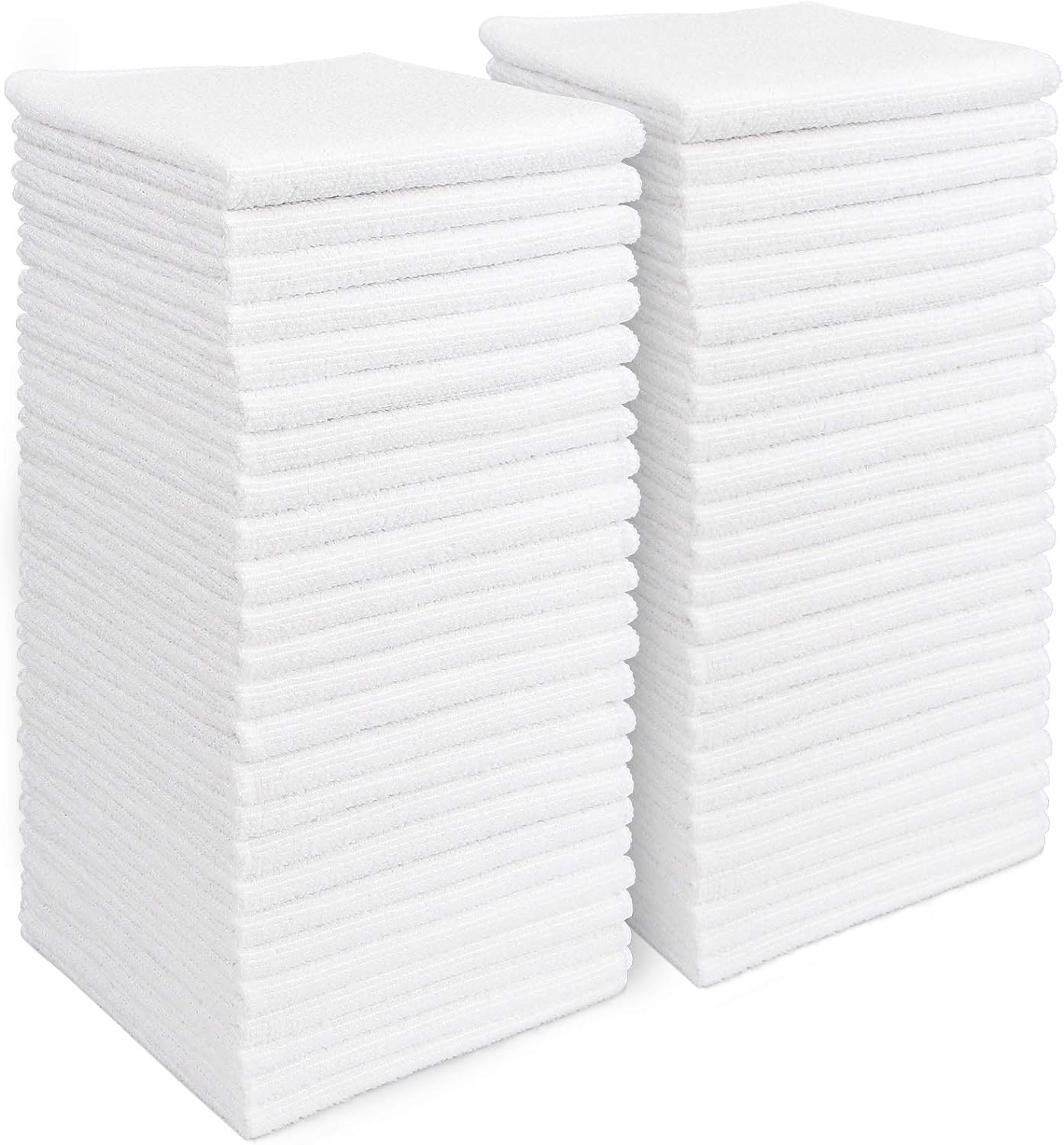 AIDEA-Microfiber-Cleaning-Cloths-White-50PK,-Microfiber-Towels,-Lint-Free-5030