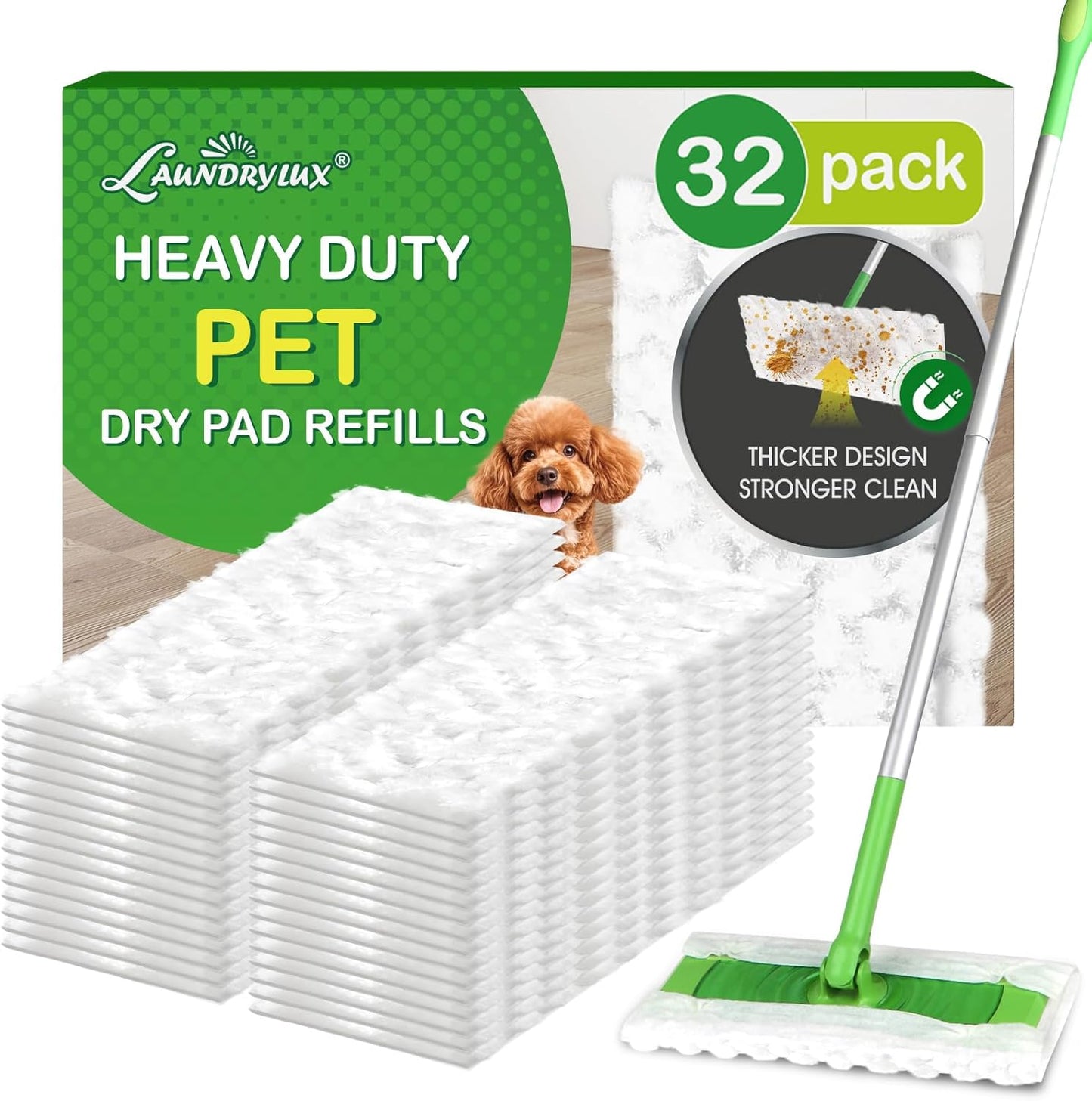 LAUNDRYLUX-Heavy-Duty-Dry-Sweeping-Cloths-Refills-Compatible-with-Swiffer-Sweeper,-Multi-Surface-Pet-Dry-1374