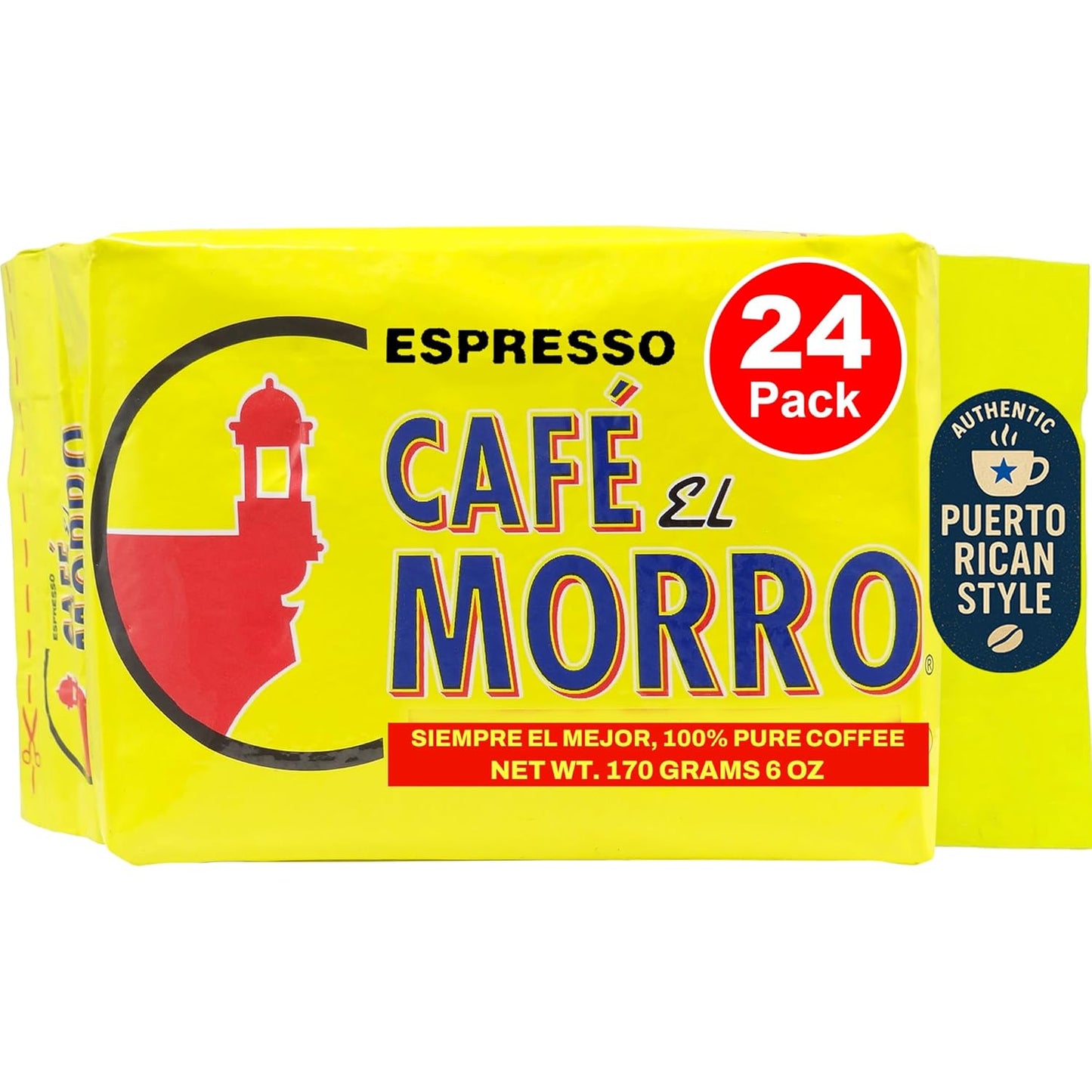 Premium-Ground-Coffee,-Café-El-Morro,-(6-oz),-Pack-of-24,-Gourmet-Dark-451