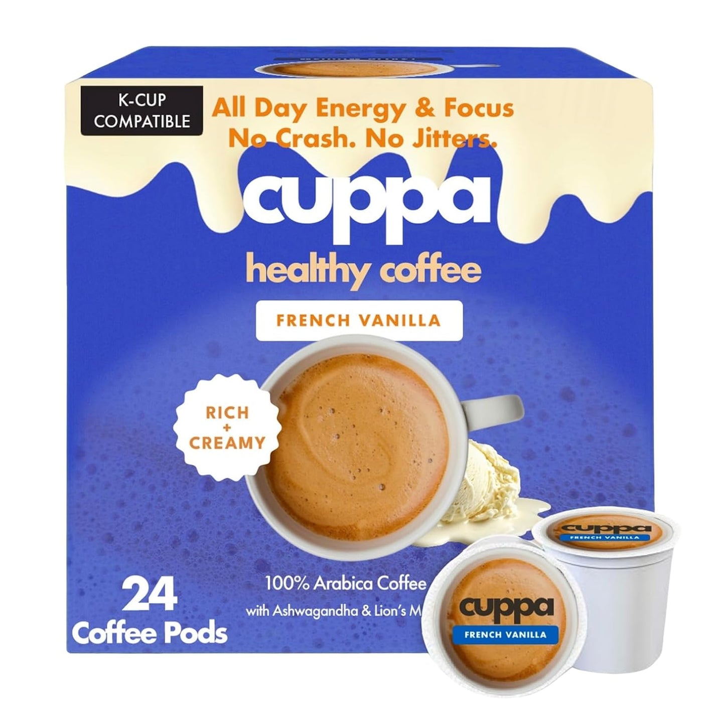 Cuppa-French-Vanillla-Healthy-Mushroom-Coffee-Single-Serve-Pods-(K-Cups)-with-Mane1030