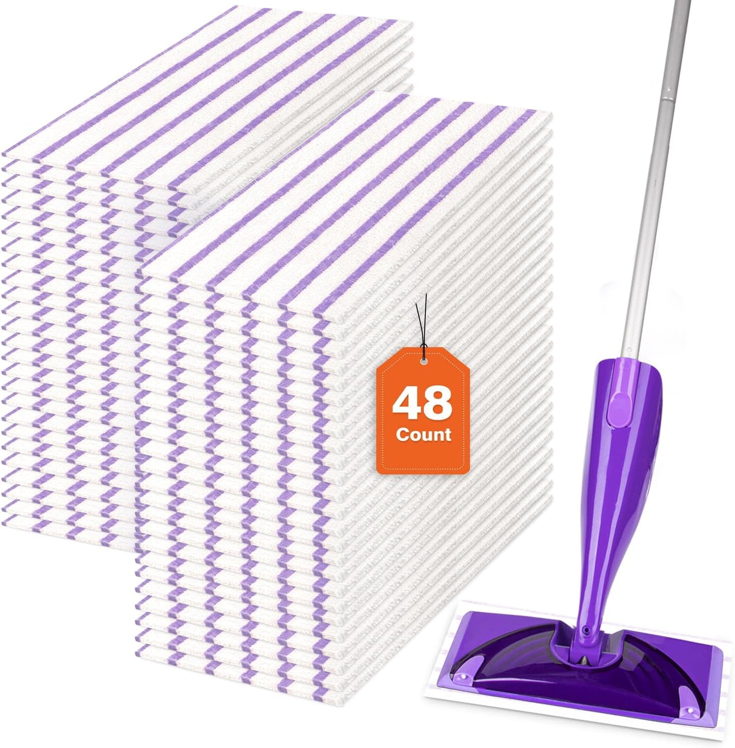 HOMEXCEL-Microfiber-Floor-Mop-Pads-48-Count-Compatible-with-Swiffer-3145