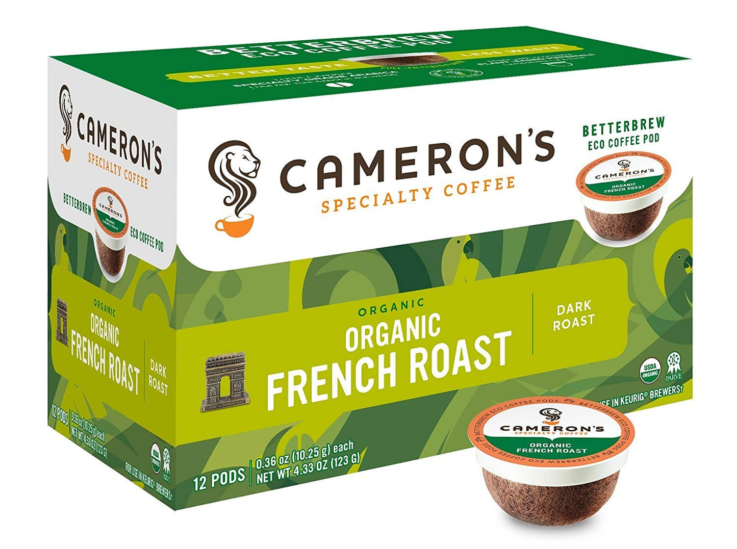 Cameron's-Coffee-Single-Serve-Pods,-Organic-French-Roast,-12-Count-(Pack-of-6)-2011