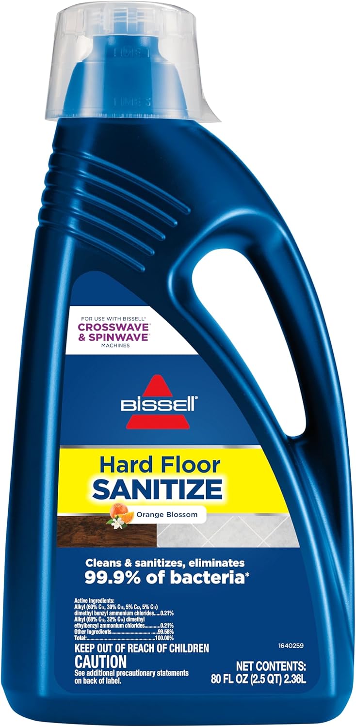 Bissell-Hard-Floor-Sanitize-Solution,-For-use-in-CrossWave-and-Spinwave,-80oz,-Eliminates-0.999-of-729