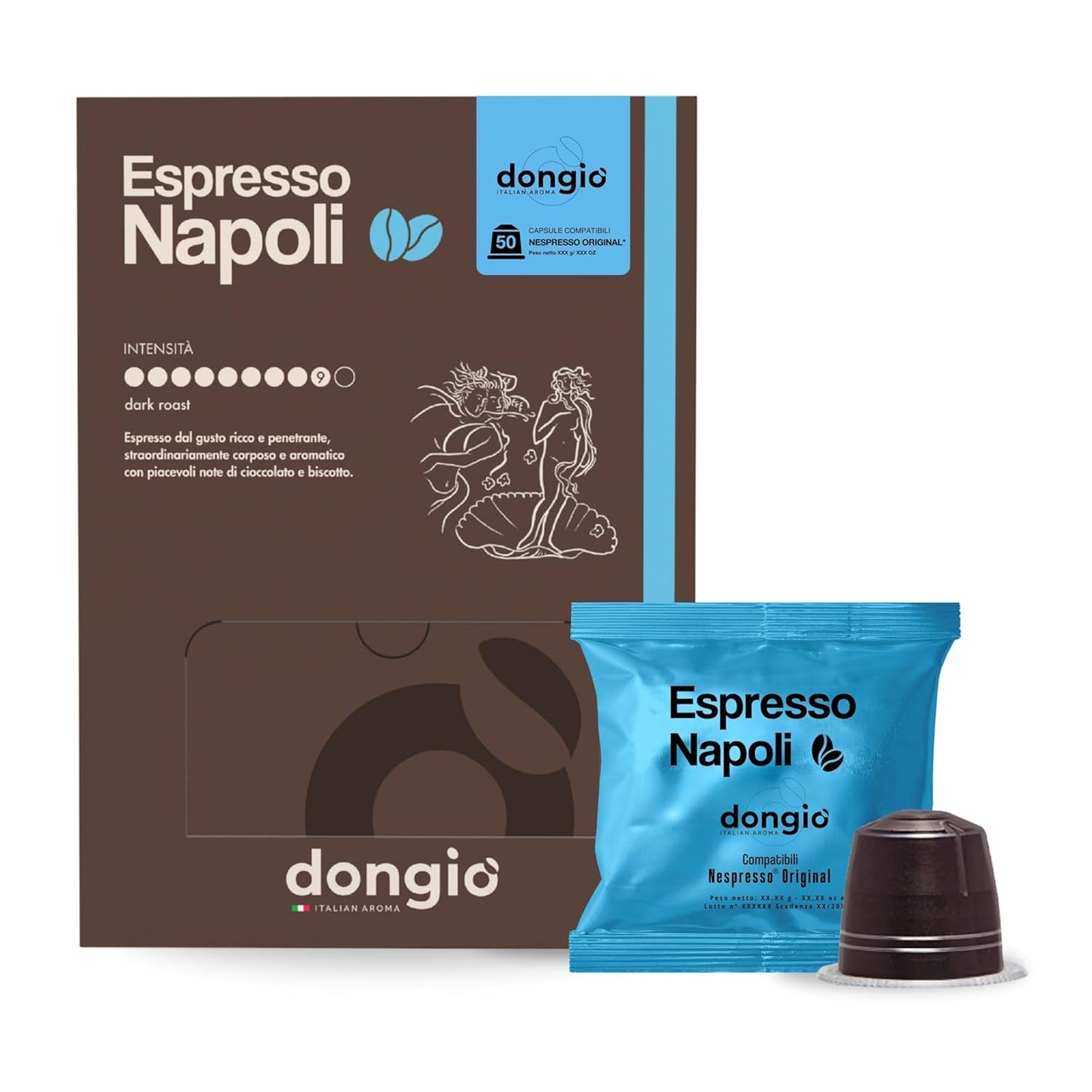 Dongiò-Caffè-Espresso-Napoli---50-Nespresso-Original-Compatible-Capsules,-Dark-Roast-Coffee-392