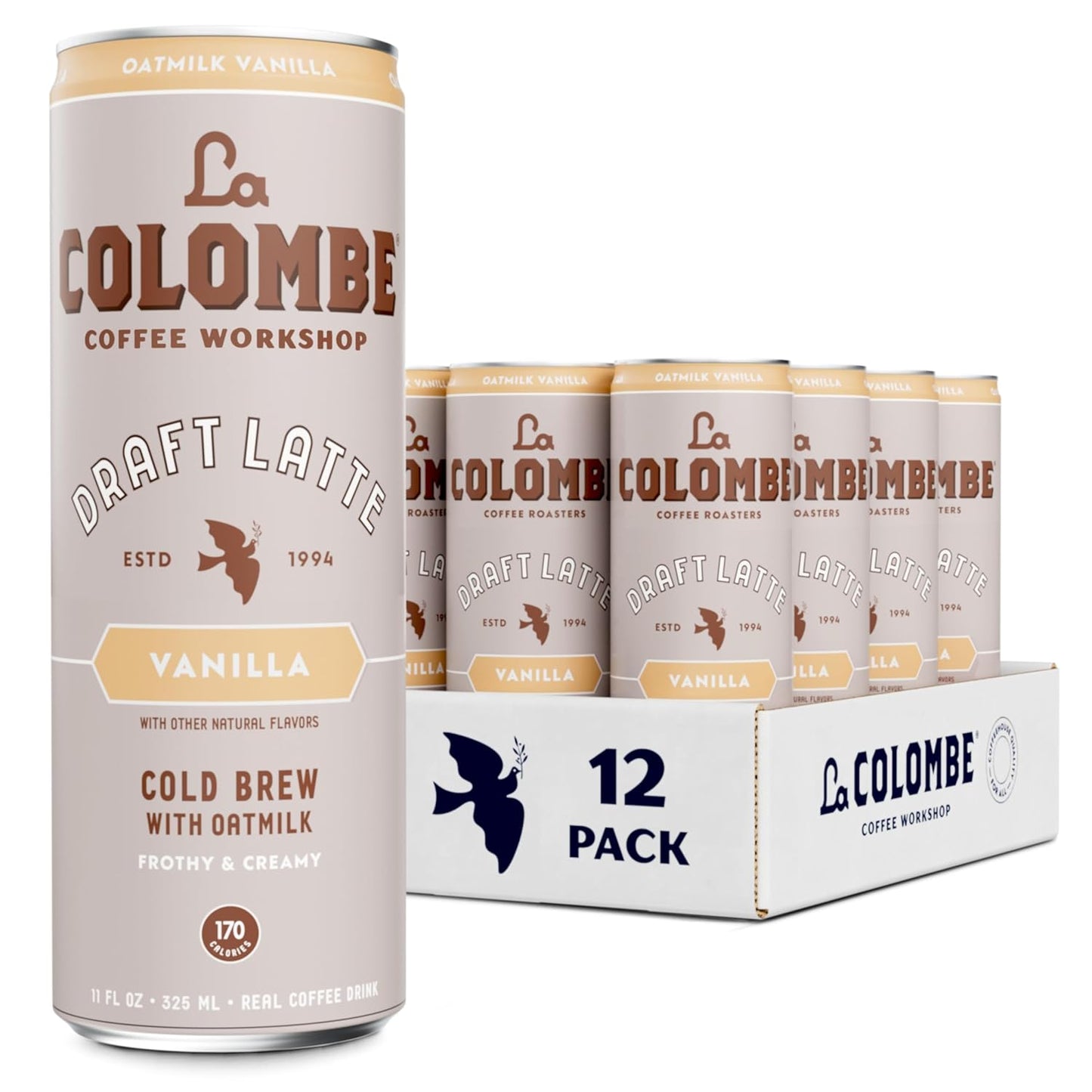 La-Colombe-Café,-leche-de-avena-con-leche-de-vainilla,-latas-113278
