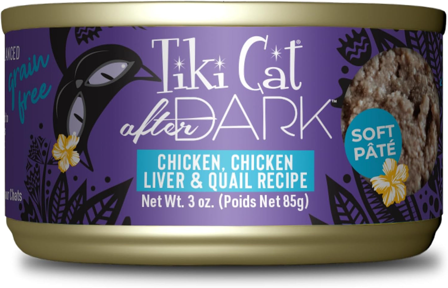 Tiki-Cat-After-Dark-Pate-Wet-Cat-Food,-Chicken-&-Quail,-3-oz.-730