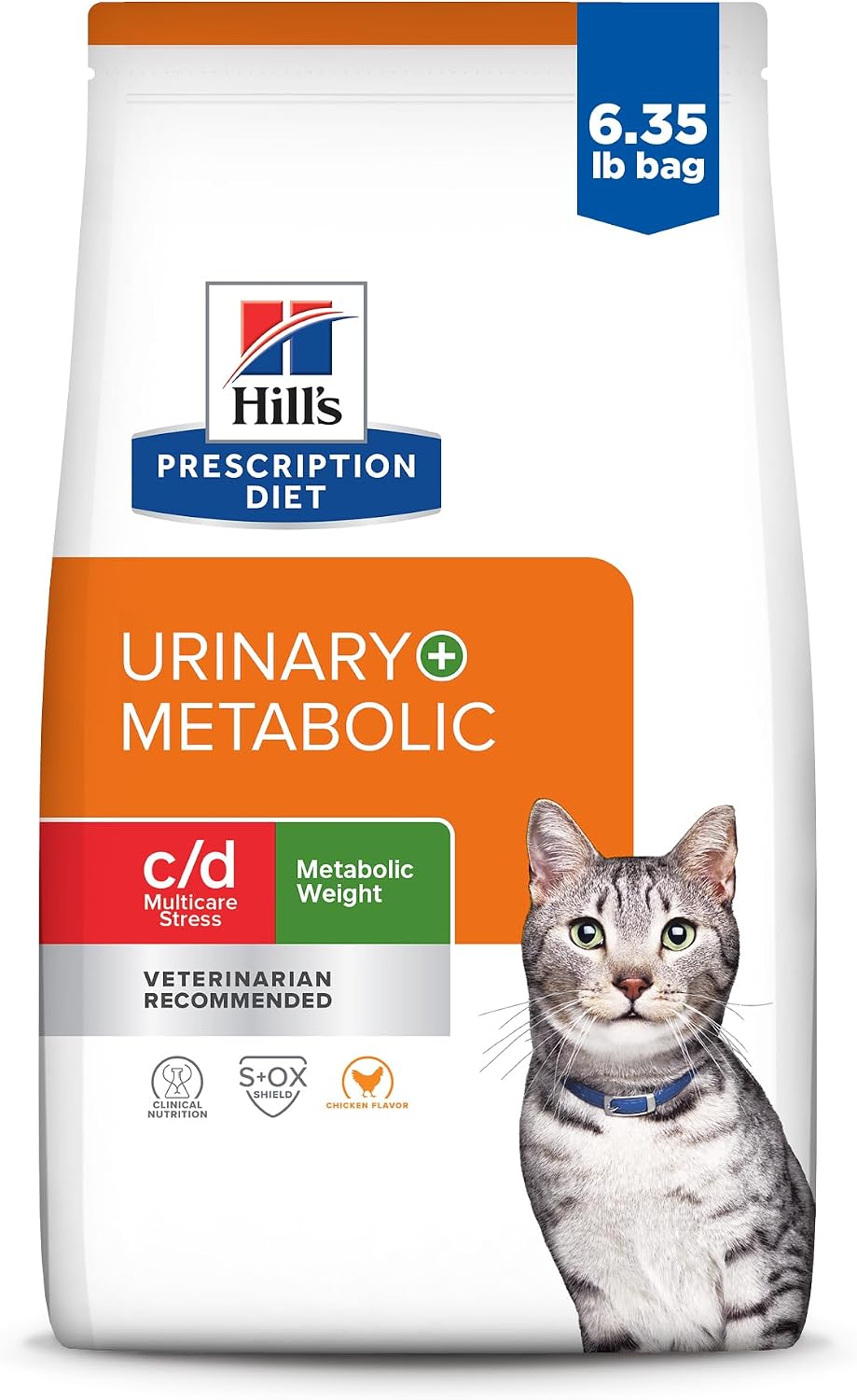 Hill's-Prescription-Diet-c/d-Multicare-Stress-+-Metabolic-Weight-Dry-Cat-Food,-Chicken,-1268