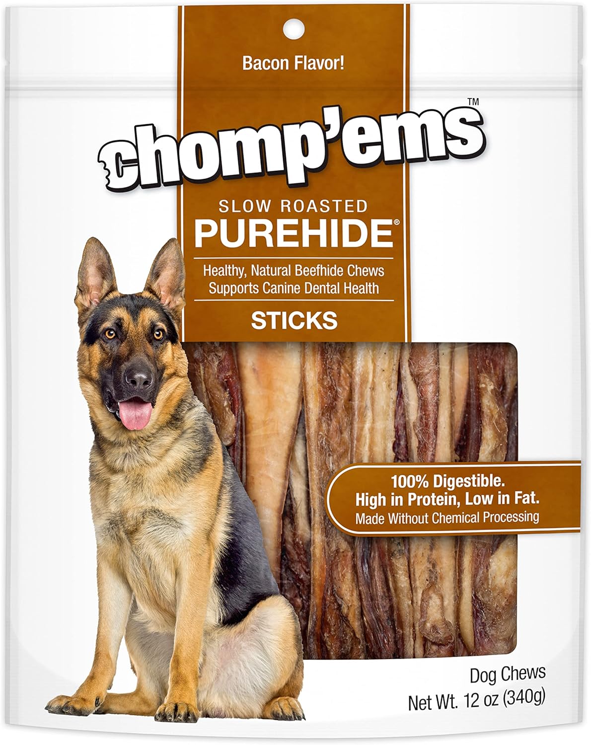 Chomp'ems-Purehide-Sticks-Healthy-Natural-Rawhide-Dog-Chew,-12-oz---2083