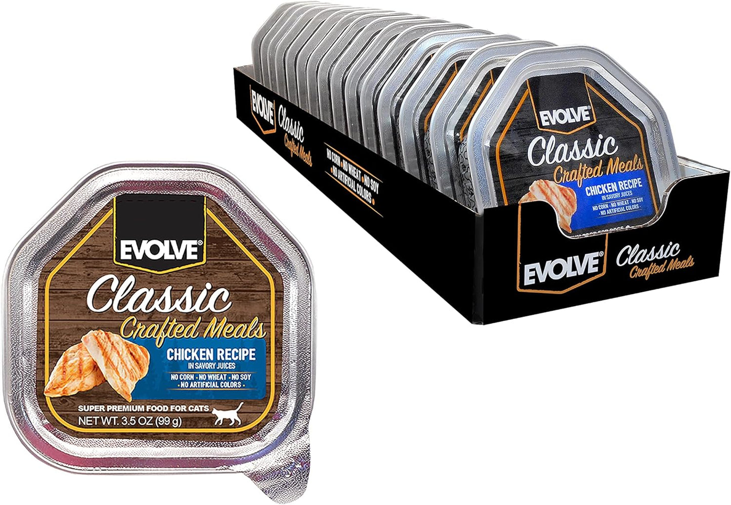 Evolve-Classic-Crafted-Meals-Chicken-Recipe-Cat-Food-(Pack-of-15)---627