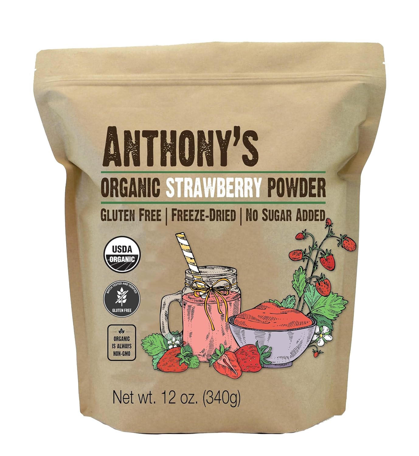 Anthony's-Organic-Strawberry-Powder,-12-oz,-Freeze-4025