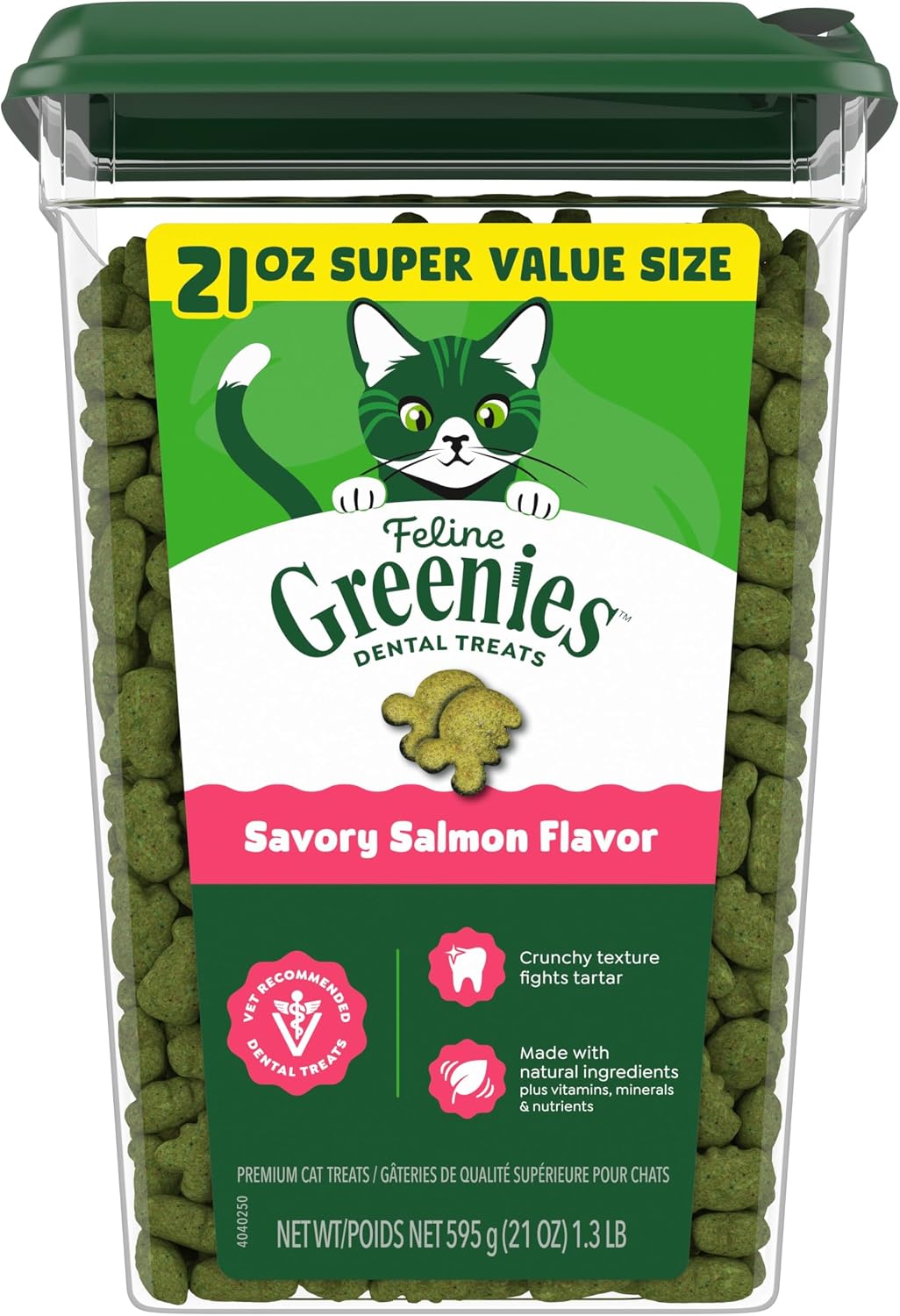 Greenies-Cat-Treats,-Feline-Veterinarian-Recommended-Adult-Natural-Dental-Cat-Treats,-Savory-Salmon-Flavor,-21-612
