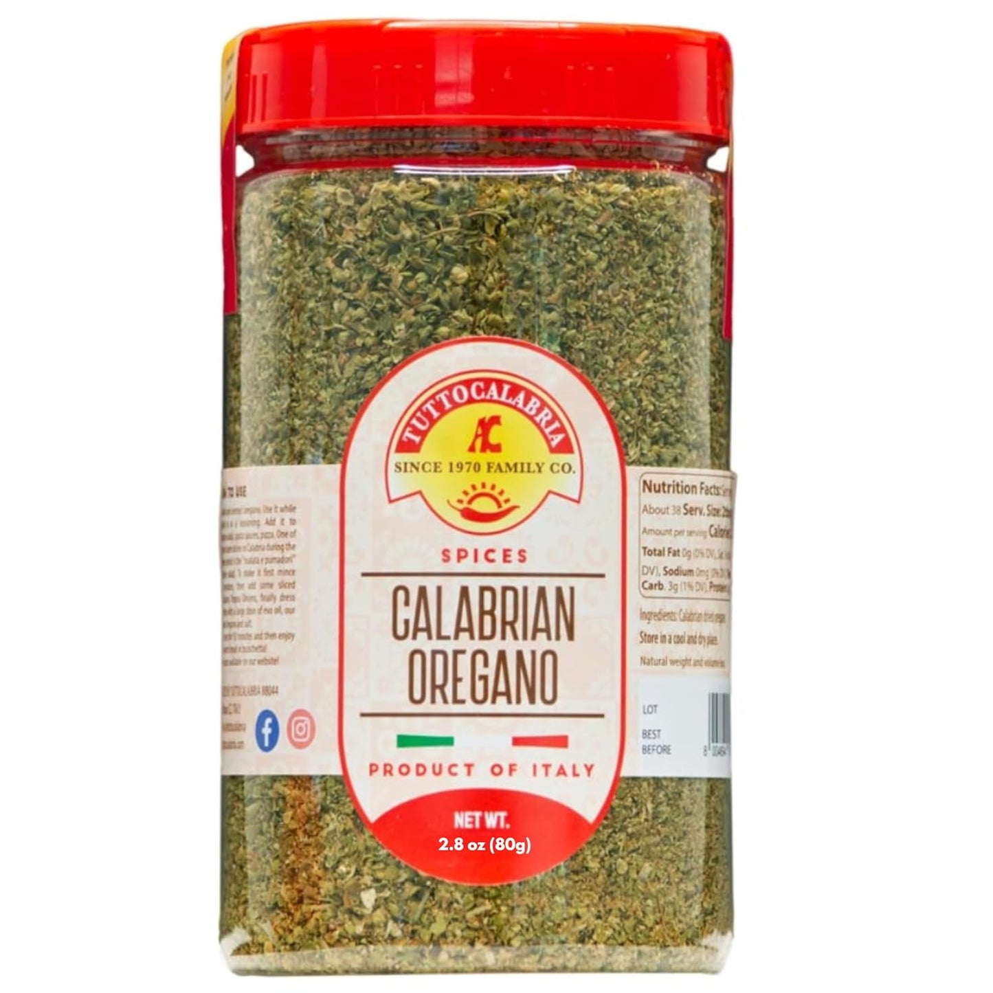 TUTTOCALABRIA,-Dried-Calabrian-Oregano,-Italian-Seasoning,-Shaker,-2.8-oz-(80g)-Medium-Size-420