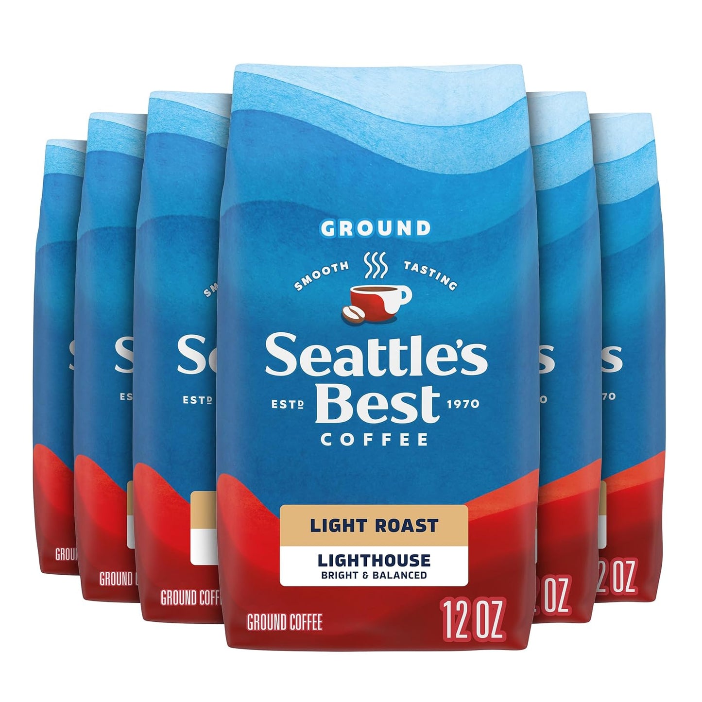 Seattle’s-Best-Coffee,-Light-Roast-Ground-Coffee,-Lighthouse,-1-Arabica,-6-Bags-(12-340