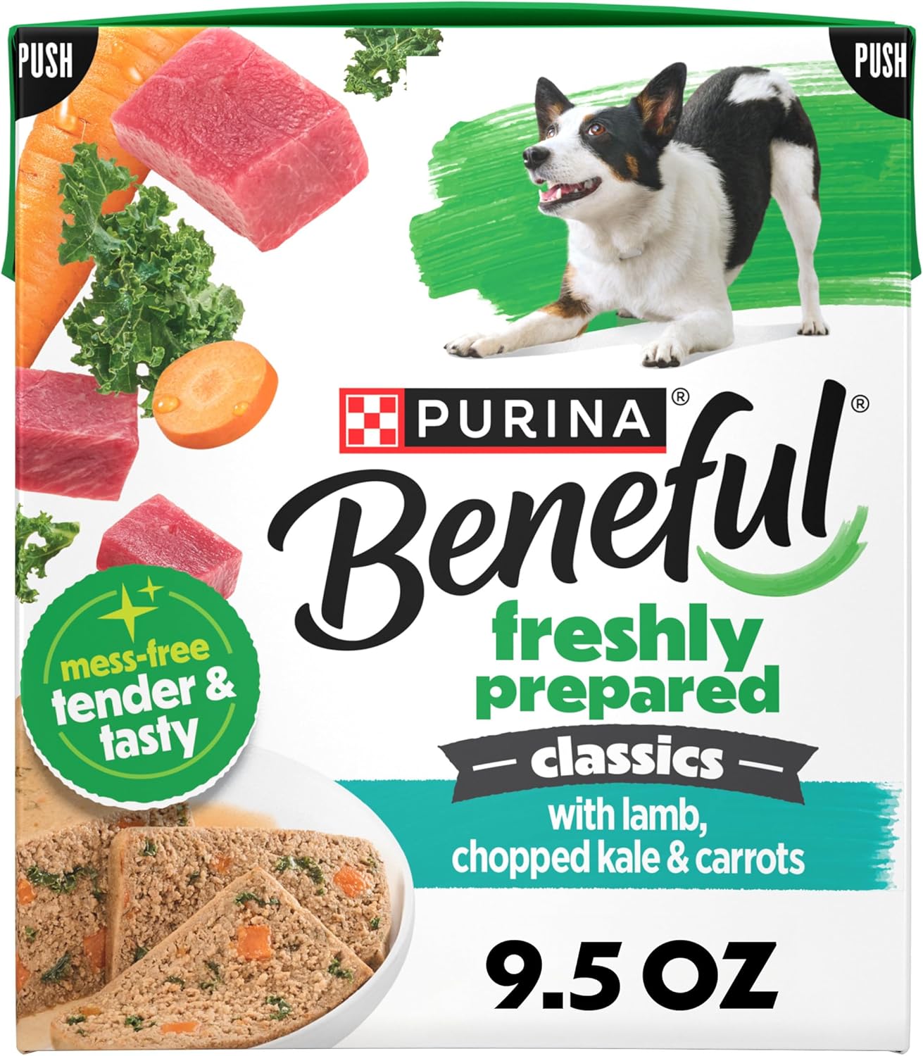 Purina-Beneful-Freshly-Prepared-Classics-with-Lamb,-Chopped-Kale-and-Carrots-Pate-Dog-507