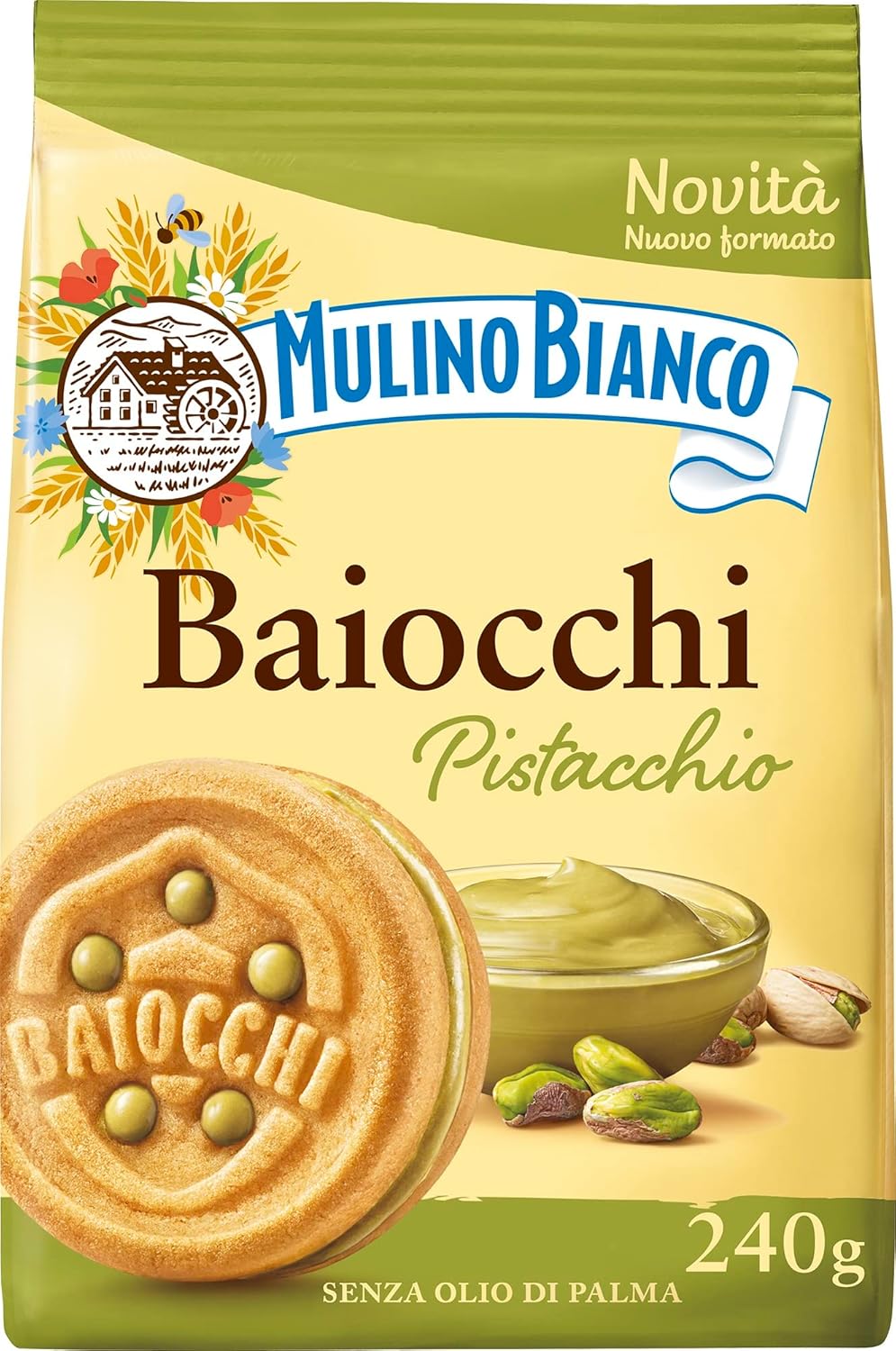 Mulino-Bianco-Biscotti-Baiocchi-al-Pistacchio,-Biscotti-con-681