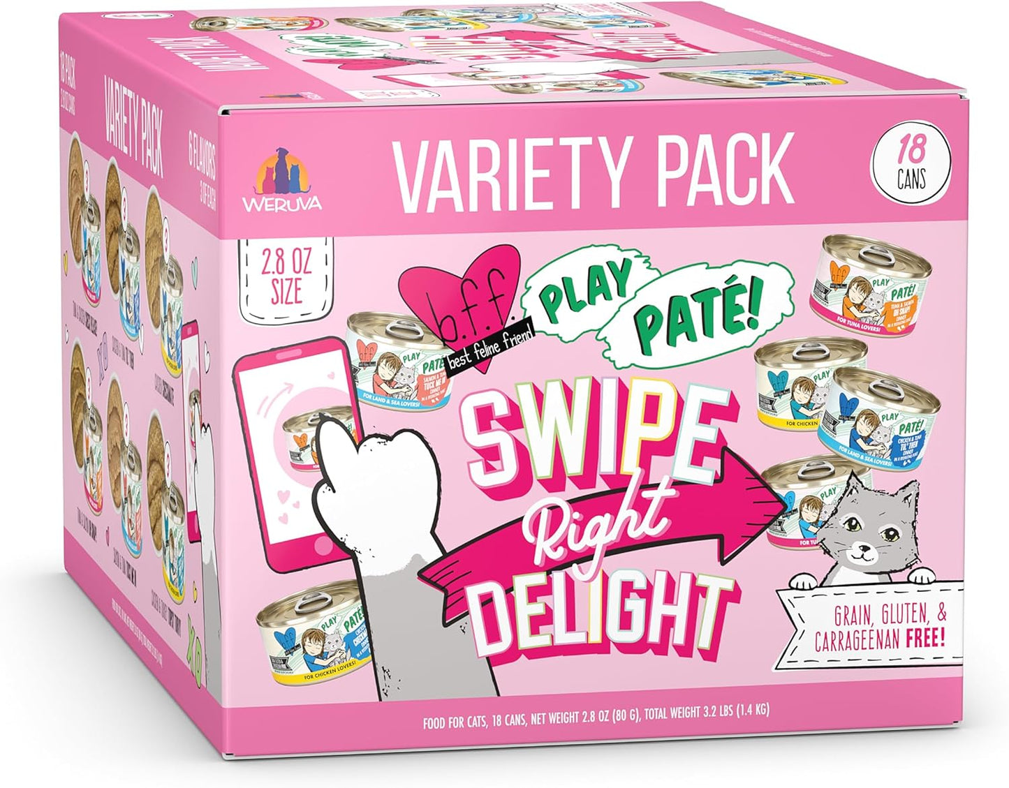 Weruva-B.F.F.-Play---Best-Feline-Friend-Paté-Lovers,-Aw-Yeah!,-Right-Grain-Free-Wet844