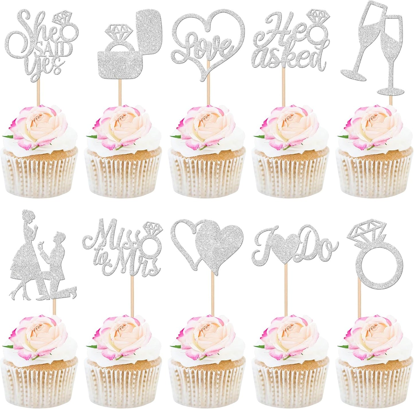 30-PCS-He-Asked-She-Said-Yes-Cupcake-Toppers-Engagement-Cupcake-Toppers-to-I-232