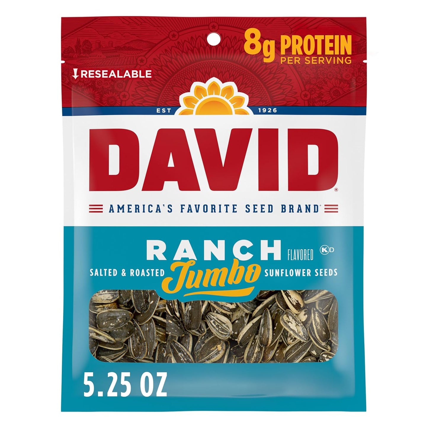 DAVID-Jumbo-Sunflower-Seeds,-Ranch-Flavor,-5.25-oz.---------2169