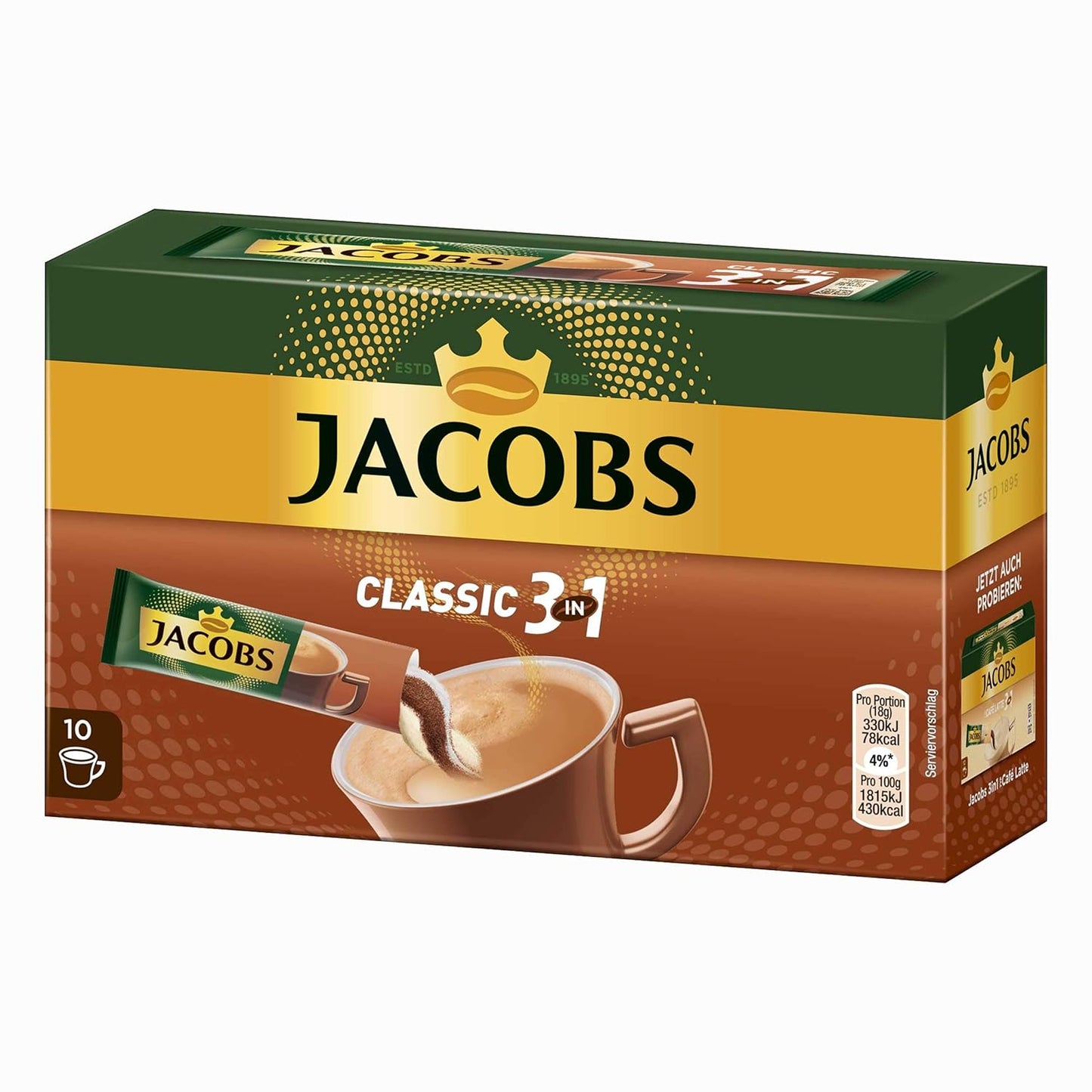Jacobs-3in1-Classic-Instant-Coffee-Sticks,-10-Single-Servings-(Pack-of-1)---1210