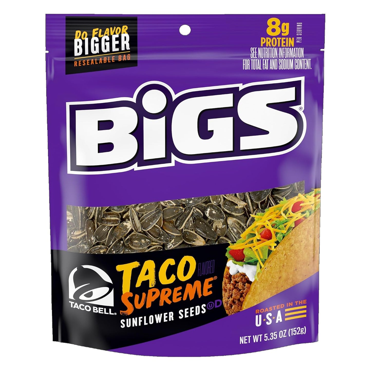 BIGS-Sunflower-Seeds,-Taco-Bell-Taco-Supreme-Flavor,-5.35-oz.-(Pack--of-12)---1472