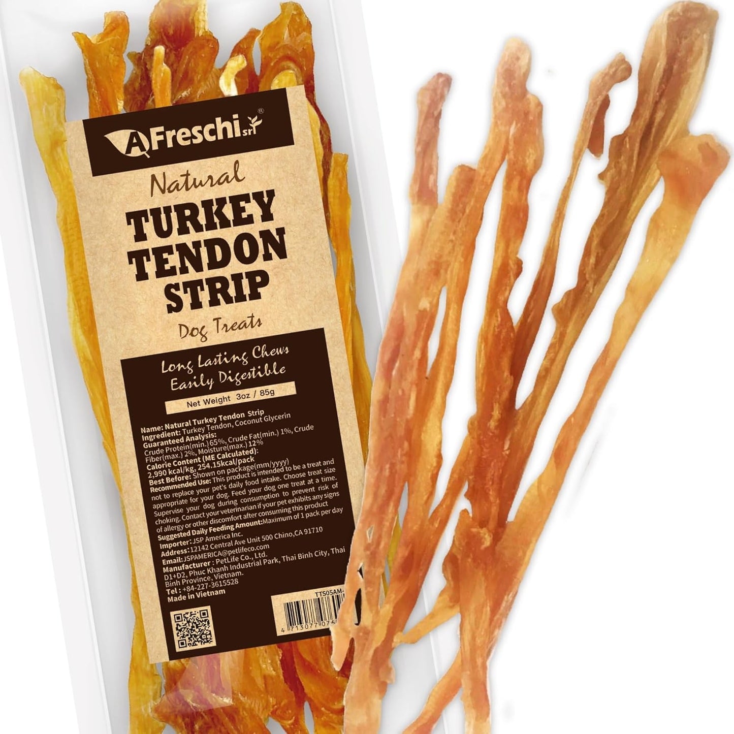 Afreschi-Turkey-Tendon-for-Dogs,-3oz-Strips,-USA-4271