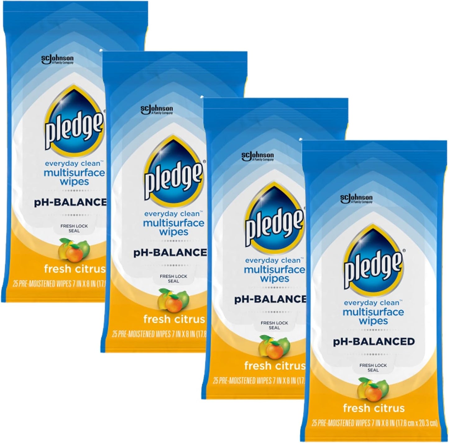 Pledge-Multisurface-Cleaning-Wipes,-pH-Balanced,-Fresh-Citrus,-25-Count-(Pack-of-4,-100-Total-1117