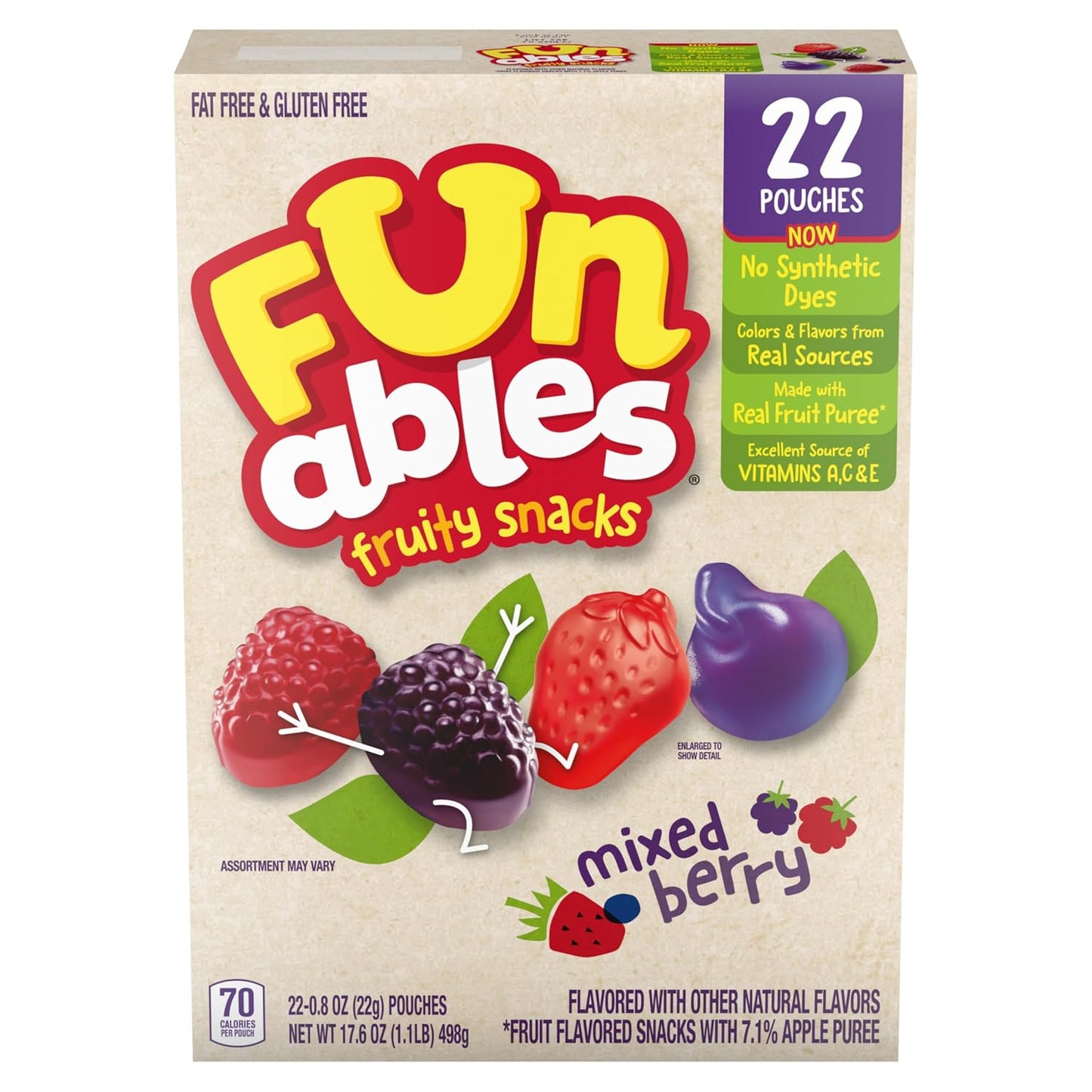 Funables-Mixed-Berry-Fruit-Snacks,-Gluten-Free,-0.8-oz,-22-Ct--|-Strawberry,-raspberry,-blackberry-403