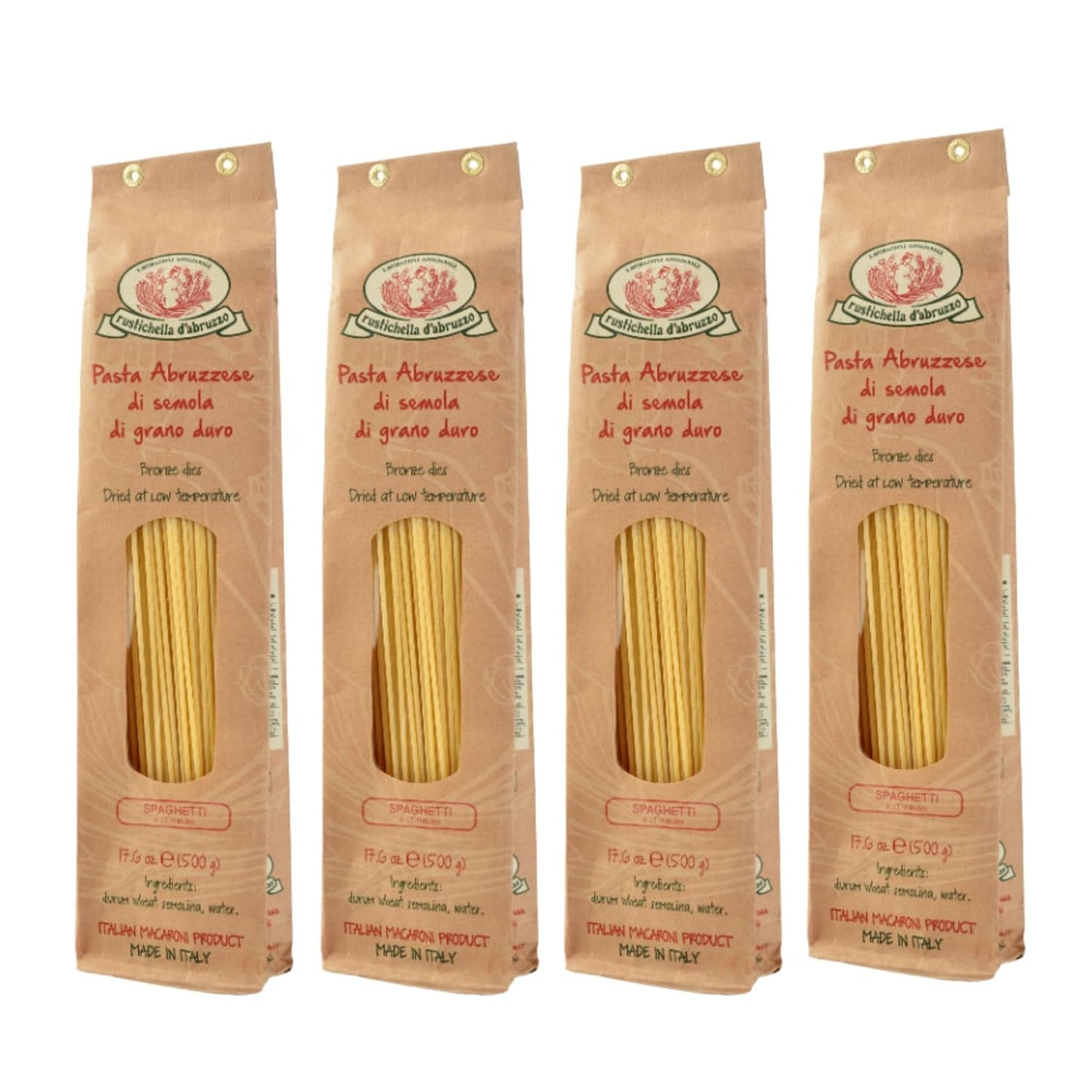 Rustichella-d'Abruzzo-Spaghetti-(Pack-of-4)-500g-Each-350