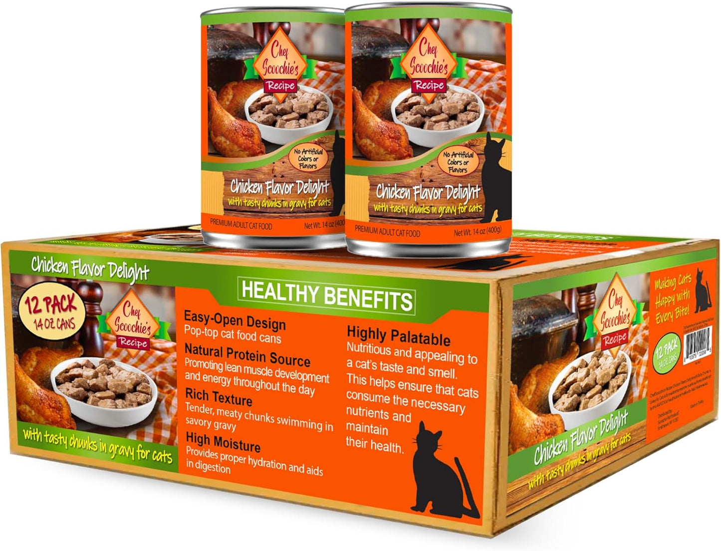 Scoochie-Pet-Products-Chef-Scoochie's-Tender-Chicken-Chunks-in-Gravy-Wet-Food-Easy-Pop-Top818