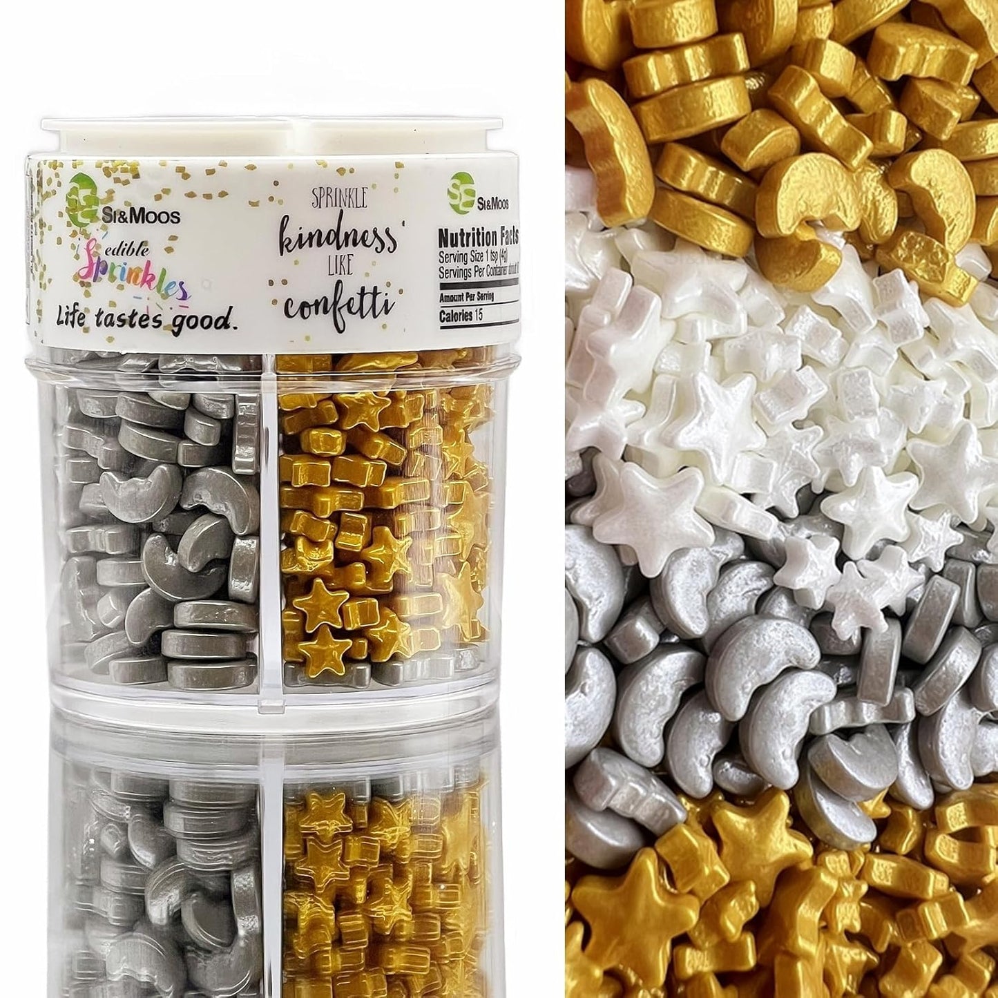 SE-Si&Moos-Moon-and-Star-Candy-Decorations-Edible-Gold-and-White-Star-Gold-Silver-1072
