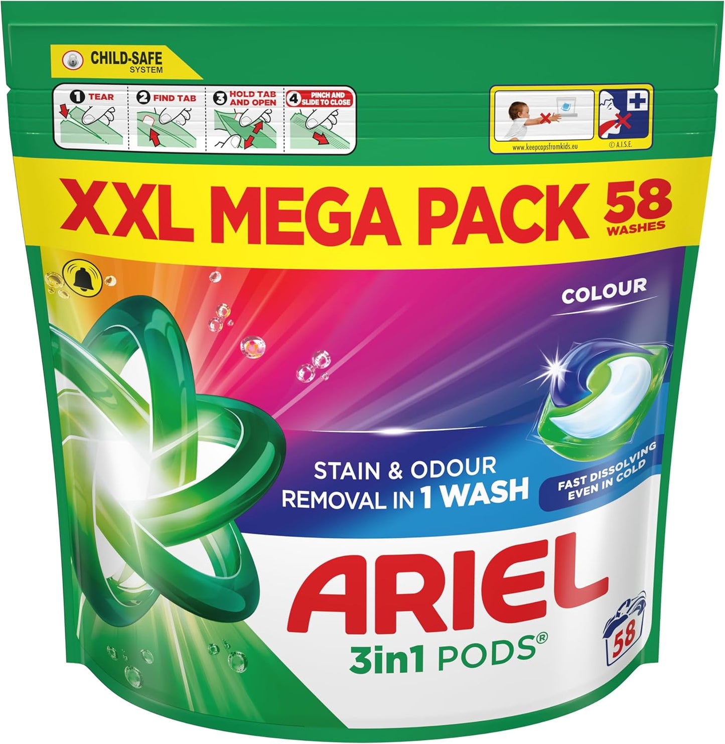 All-In-1-Pod's-Washing-Detergent-Capsules-58-Washes-Colours-----360