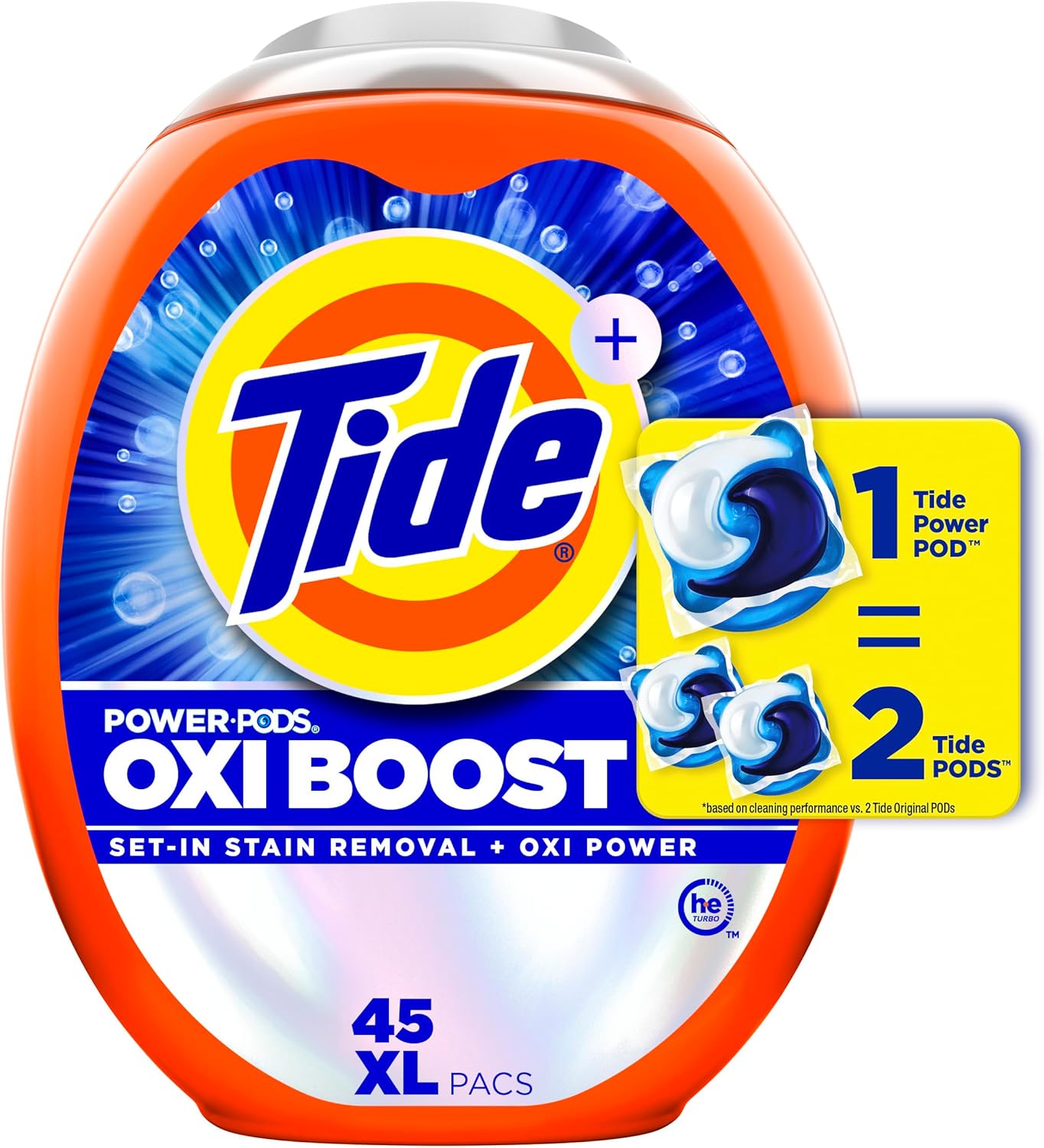 Tide-Oxi-Boost-Power-PODS-Laundry-Detergent-Pods,-45-Count,-4080