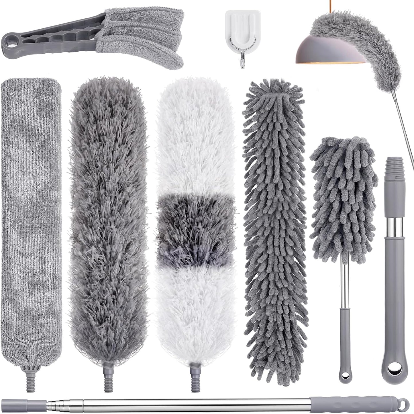 Dusters-for-Cleaning,9Pcs-Feather-Duster-with-Extension-Pole-Up-to-3616