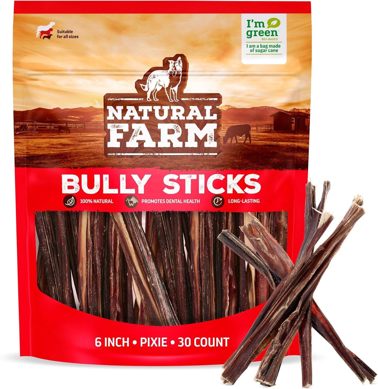 Natural-Farm-Bully-Sticks-(6-Inch,-30-Pack),-Thin-Pizzle-Pixie-Treats,-2522