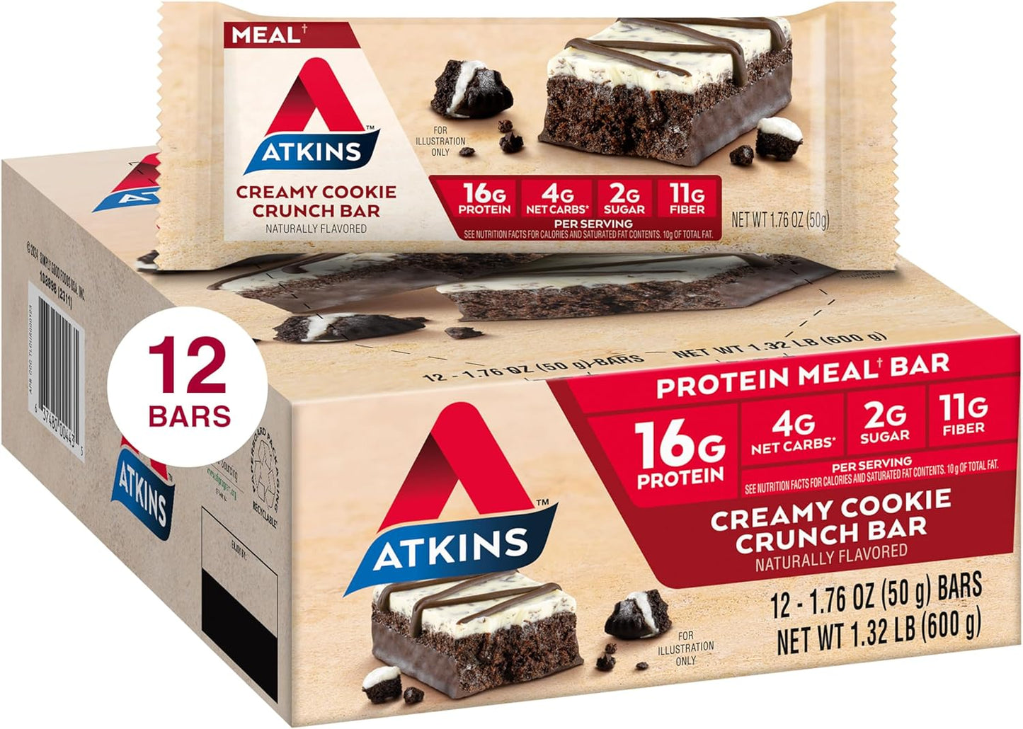 Atkins-Creamy-Cookie-Crunch-Meal-Bars,-16g-Protein,-2234