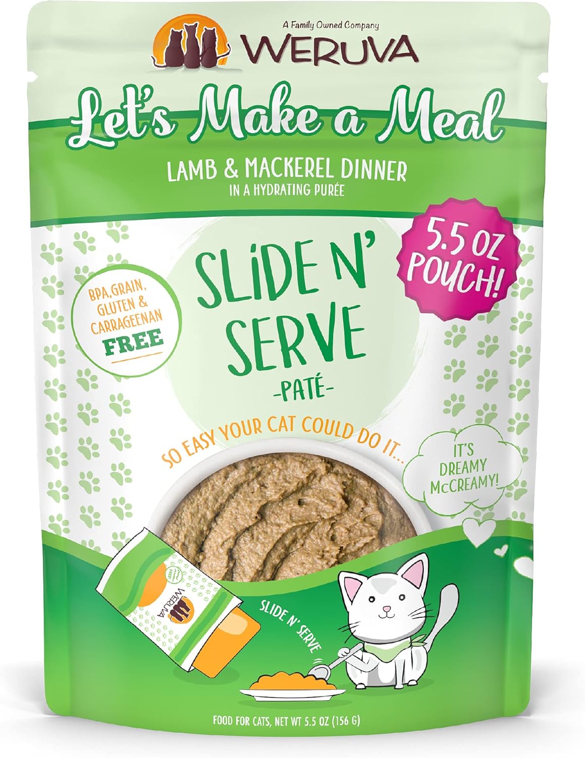 Weruva-Wet-Cat-Food,-Lets-Make-a-Meal-with-Lamb-and-Pate,-Slide-Serve558
