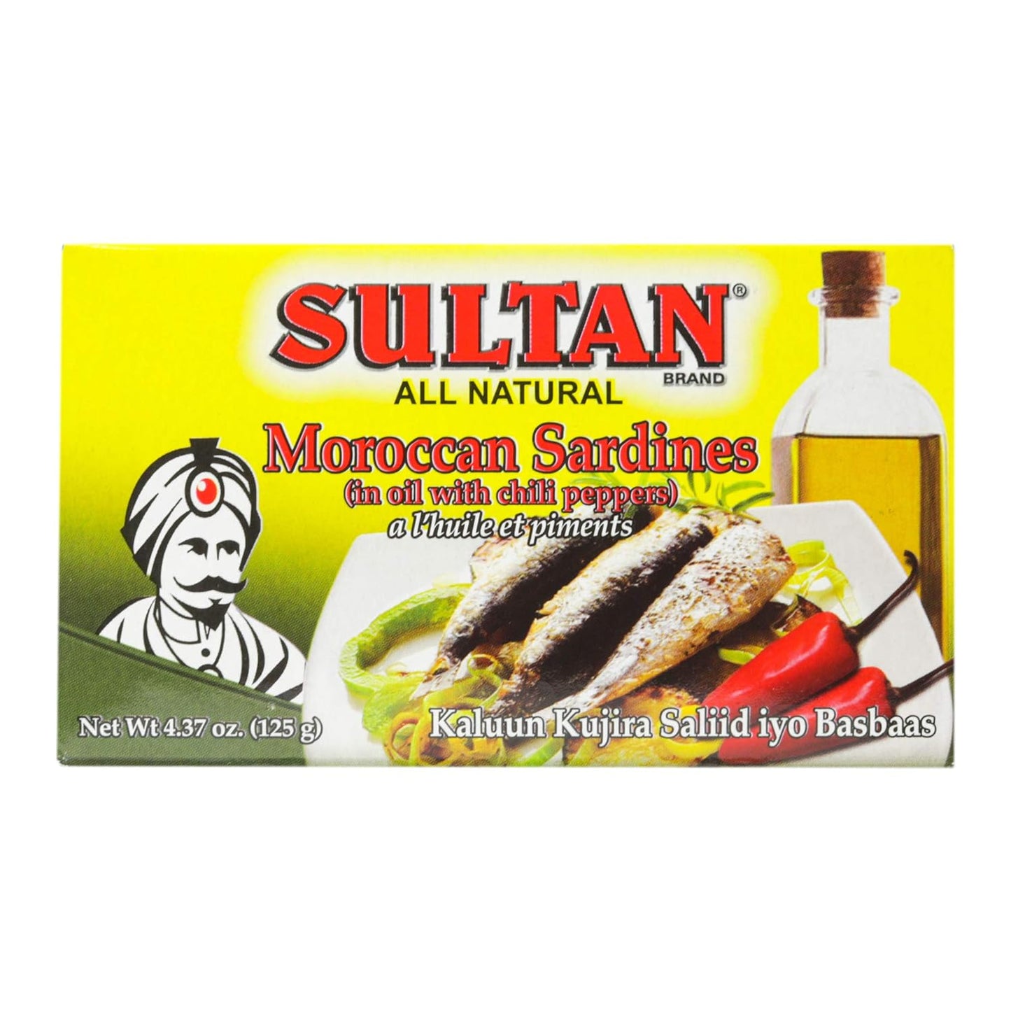 Sultan-Moroccan-Season-Sardines-in-Oil-with-Chili-Peppers,-1-All-Natural,-High-Protein,-171