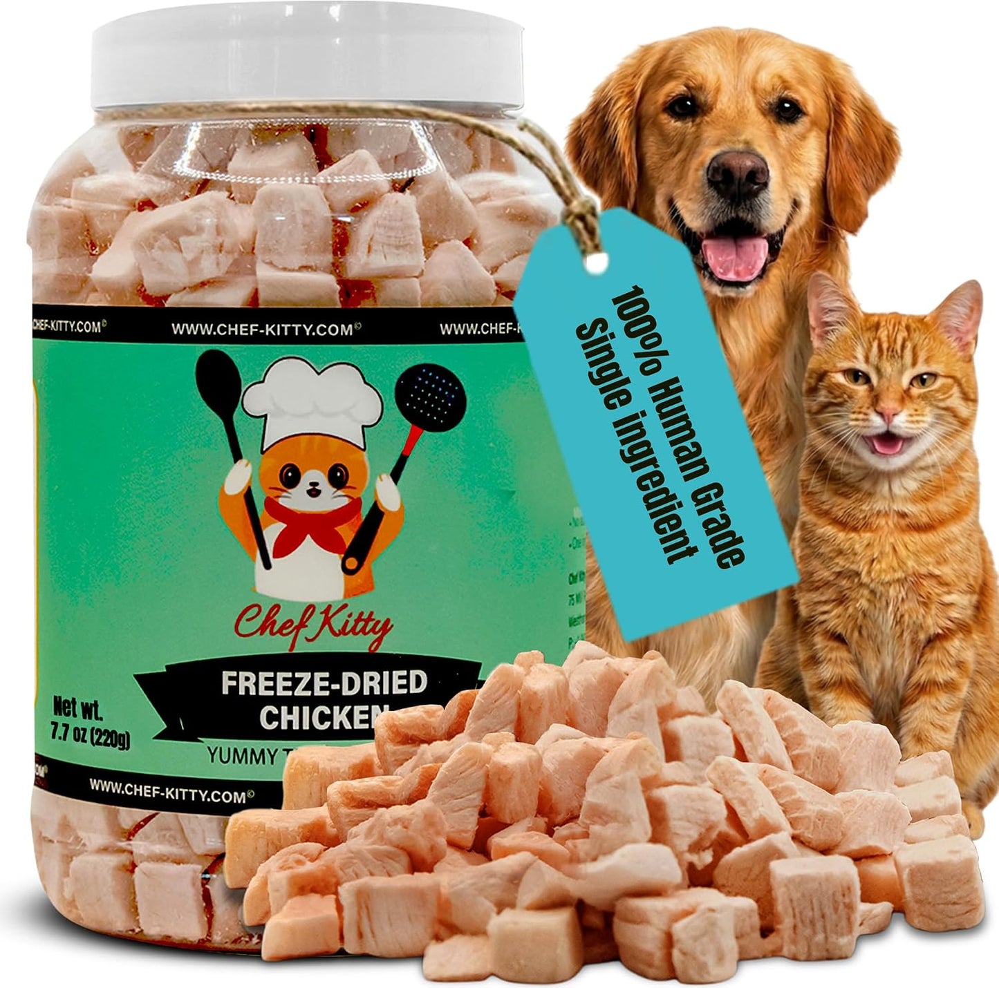 Freeze-Dried-Chicken-Cat-Treats-|-Healthy-Dog-Food-Toppers-1-Human-Grade-911