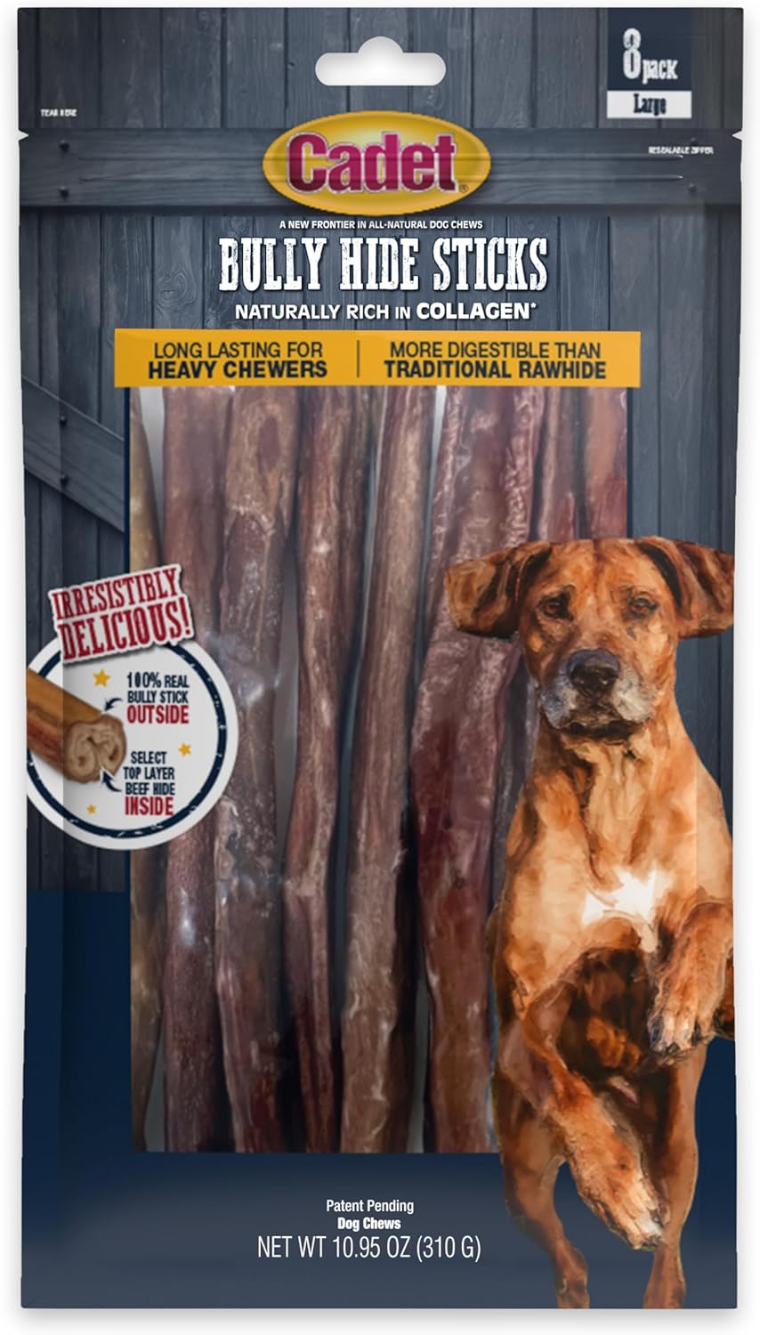 Cadet-Bully-Hide-Sticks-for-Large-Dogs-–-All-Natural-Beef-Pizzle,-Protein,-2453