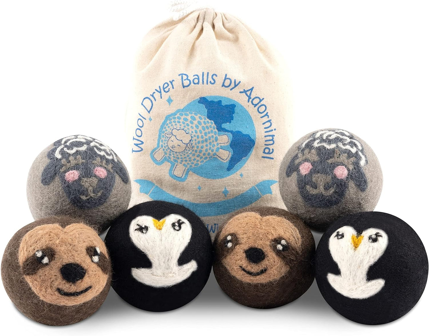 Wool-Dryer-Balls-–-Sloth,-Penguin-and-Sheep-Design-Dryer-151