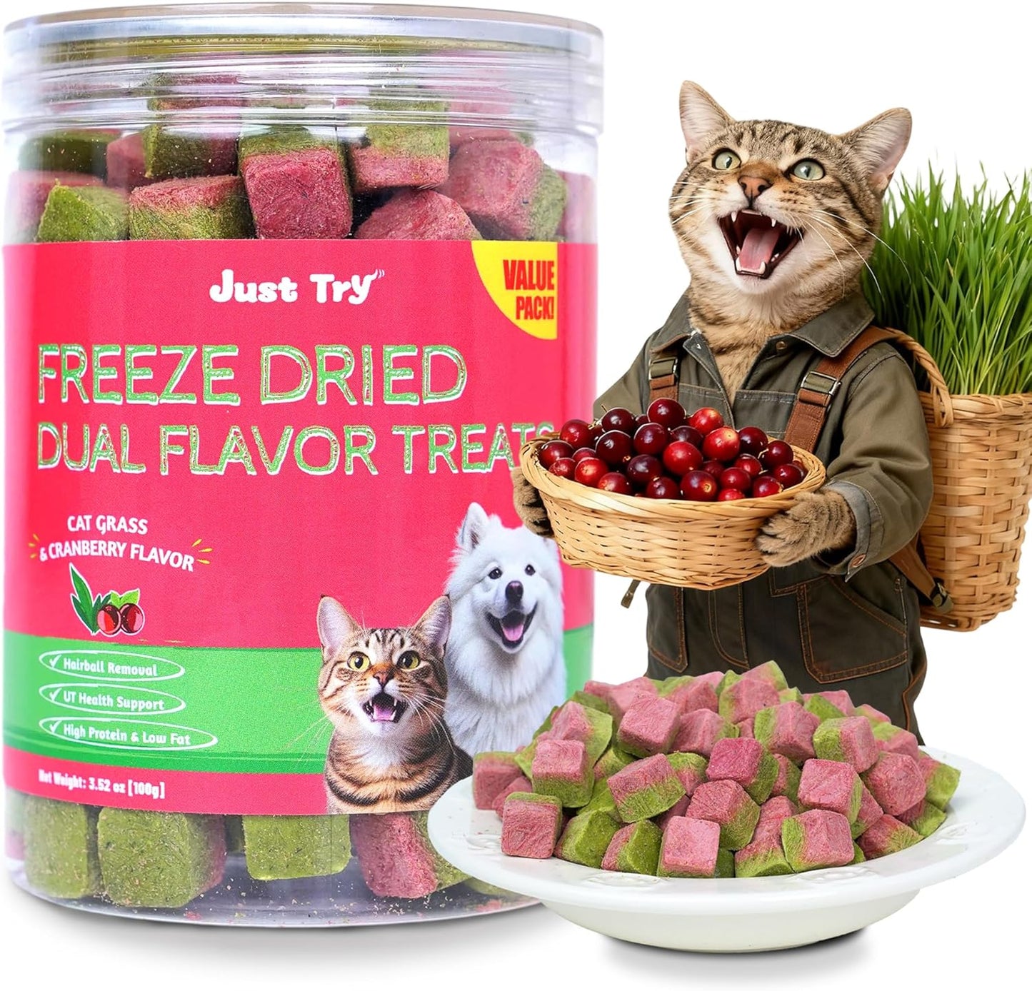 Just-Try-3.52-oz-Freeze-Dried-Cat-Treats-Hairball-Control-&-Kidney-Support-693