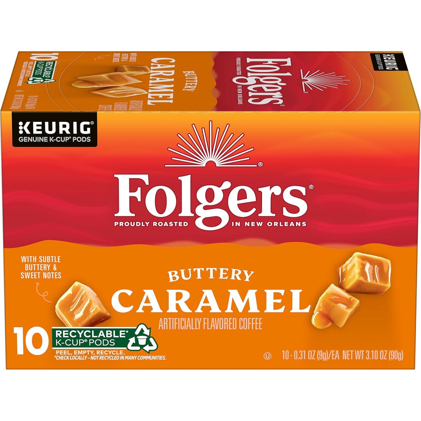 Folgers-Café-con-sabor-artificial-a-caramelo-mantecoso,-cápsulas-Keurig-K-Cup,-de2835