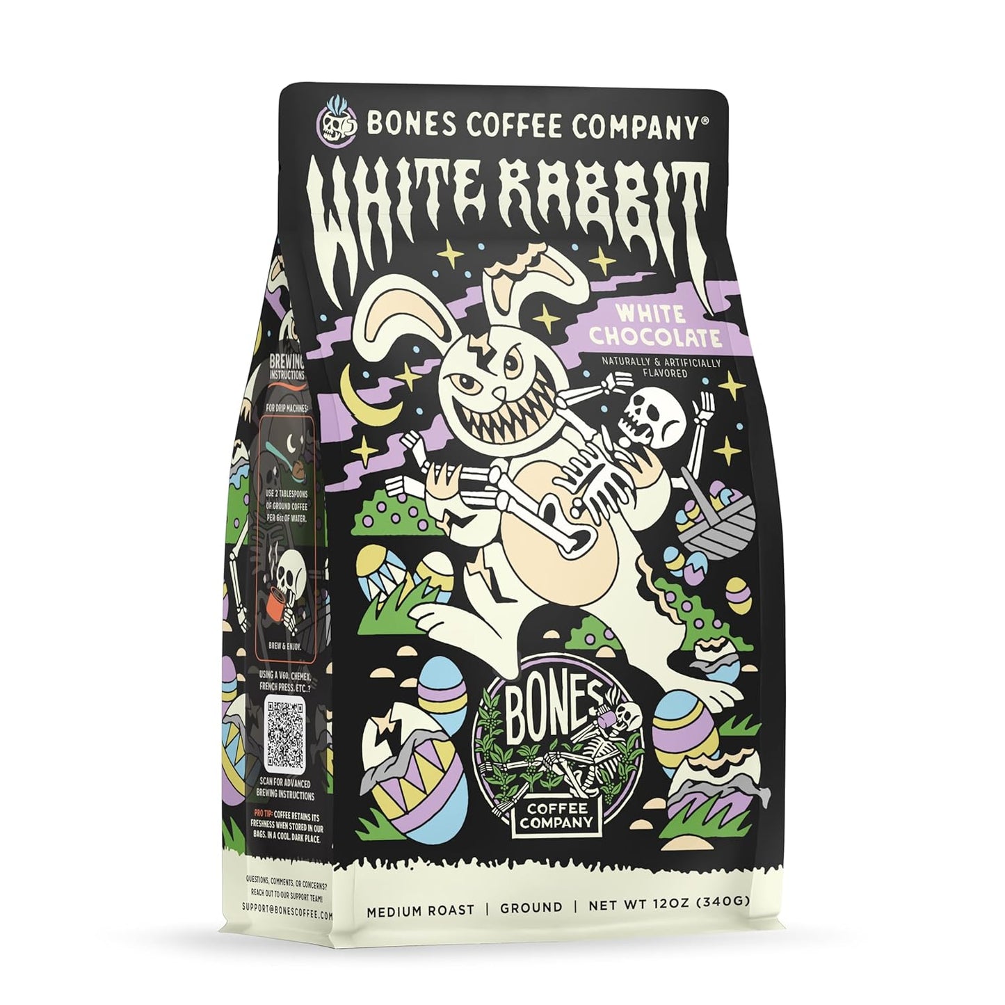 Bones-Coffee-Company-White-Rabbit,-White-Chocolate-Flavored-Coffee,-Medium-Roast-Low-Acid-1816