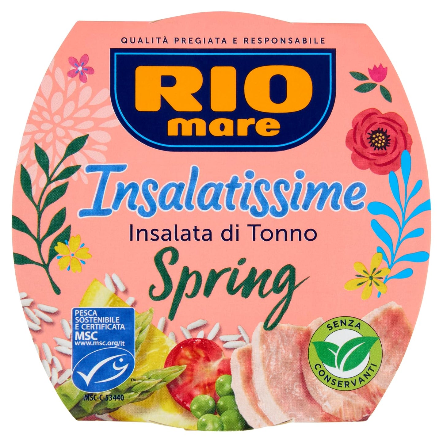 Rio-Mare-Insalatissime-Mezcla-de-primavera-de-ensalada-de-atún-con-espárragos,-guisantes,-106
