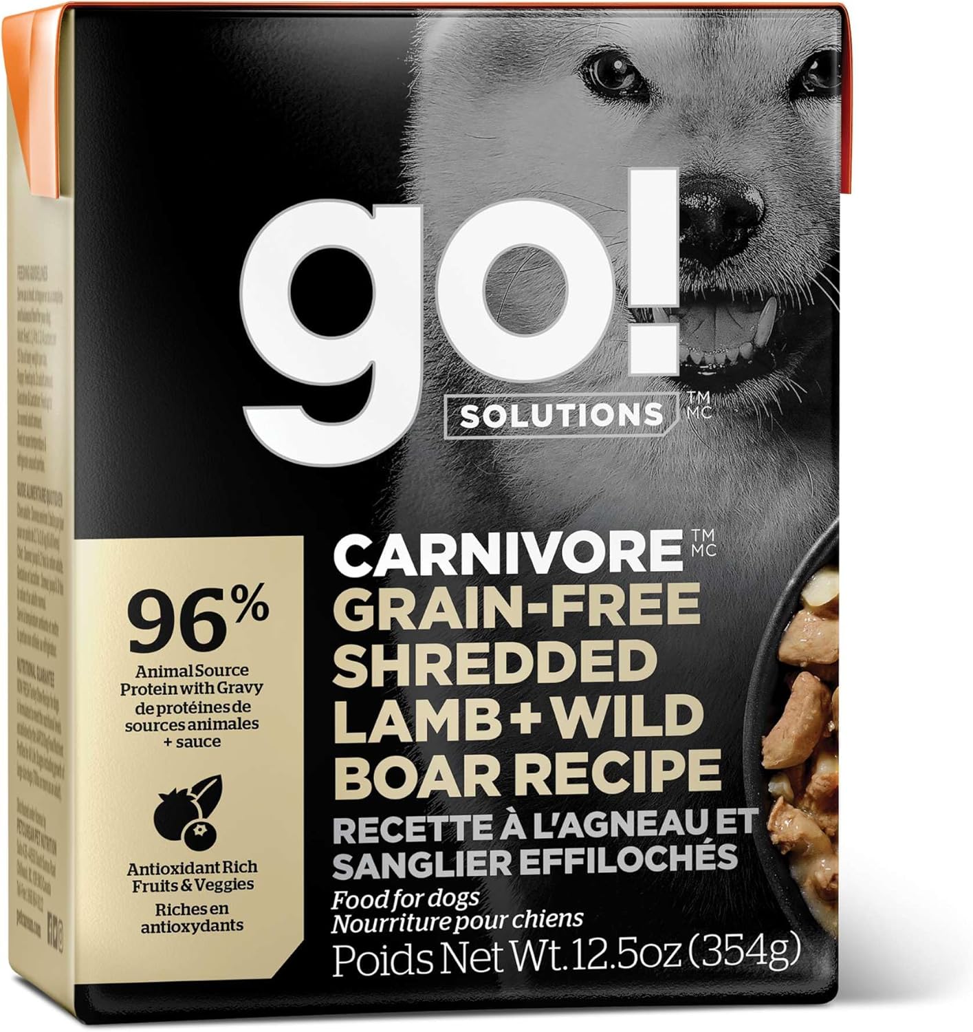 Go!-Solutions-Carnivore-Grain-Free-Shredded-Lamb-+-Wild-Boar,-Our-Highest-Protein-Wet-Dog-607