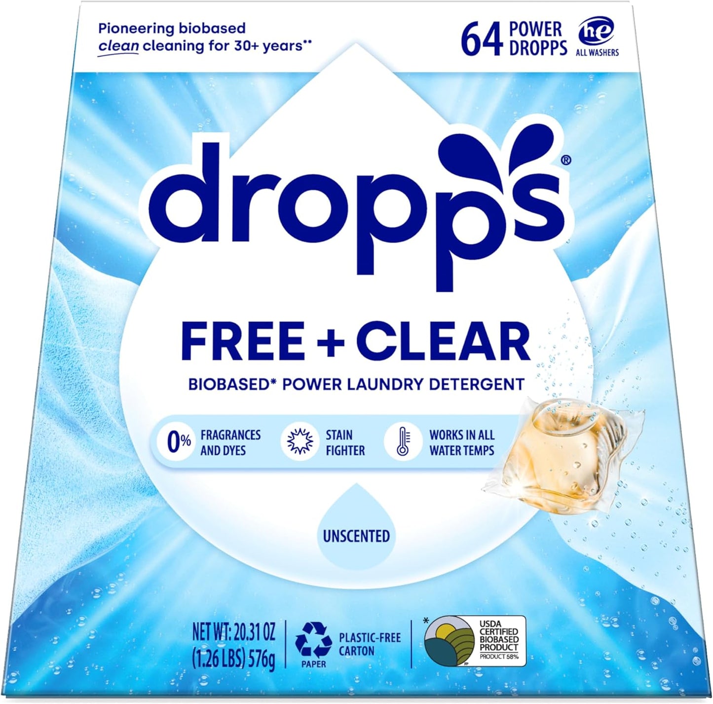 Dropps-Free-&-Clear-Laundry-Detergent-Pods-(64-Count)---Unscented-Laundry-1208