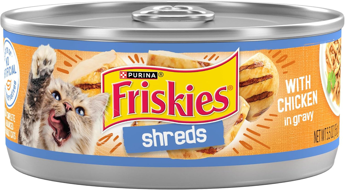 Purina-Friskies-Shreds-With-Chicken-in-Wet-Cat-Food-Gravy---of-5.5-Cans1909