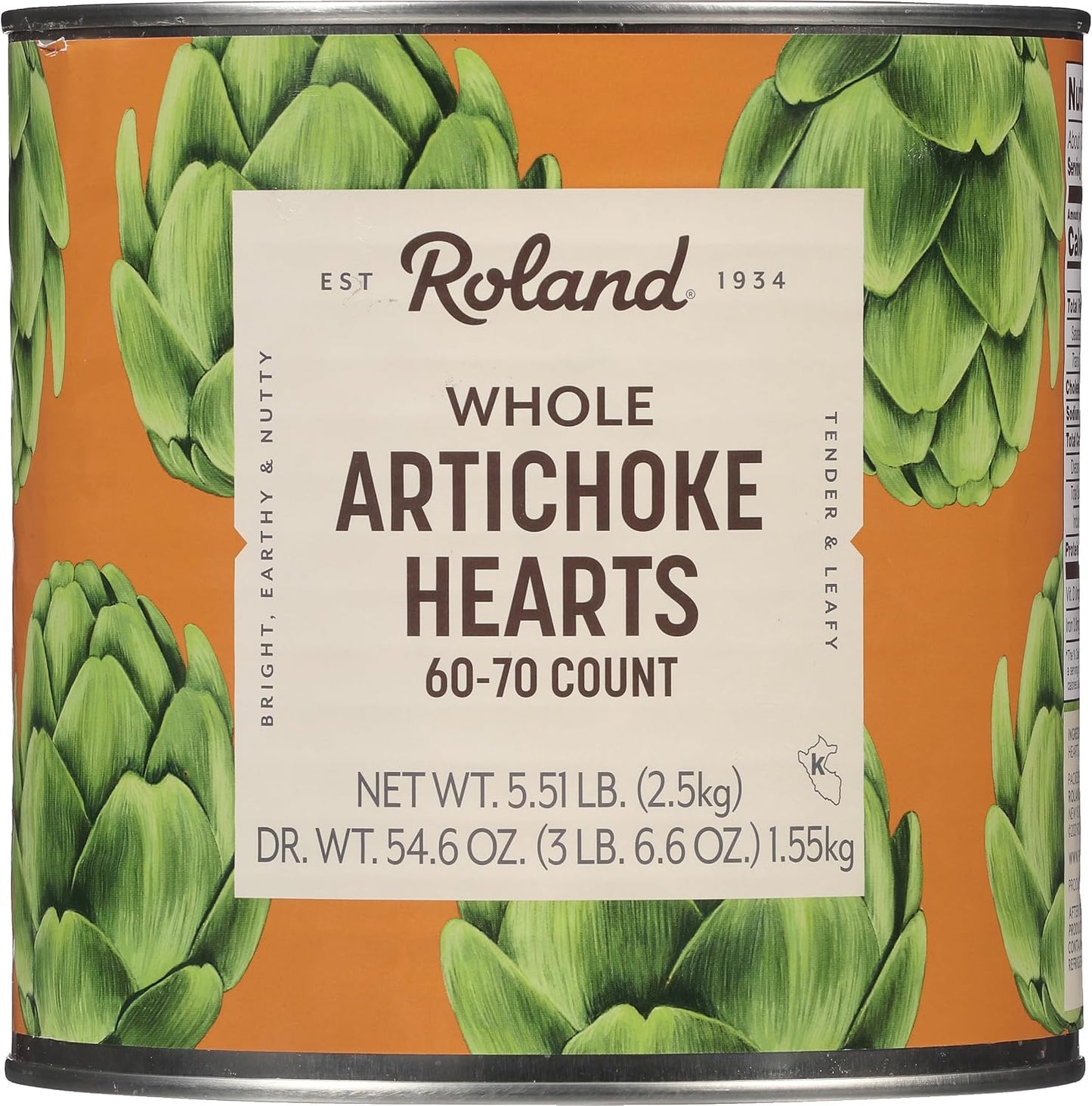 Roland-Foods-Whole-Extra-Small-Artichoke-Hearts,-60-70-Count,-5-Lb-8-18