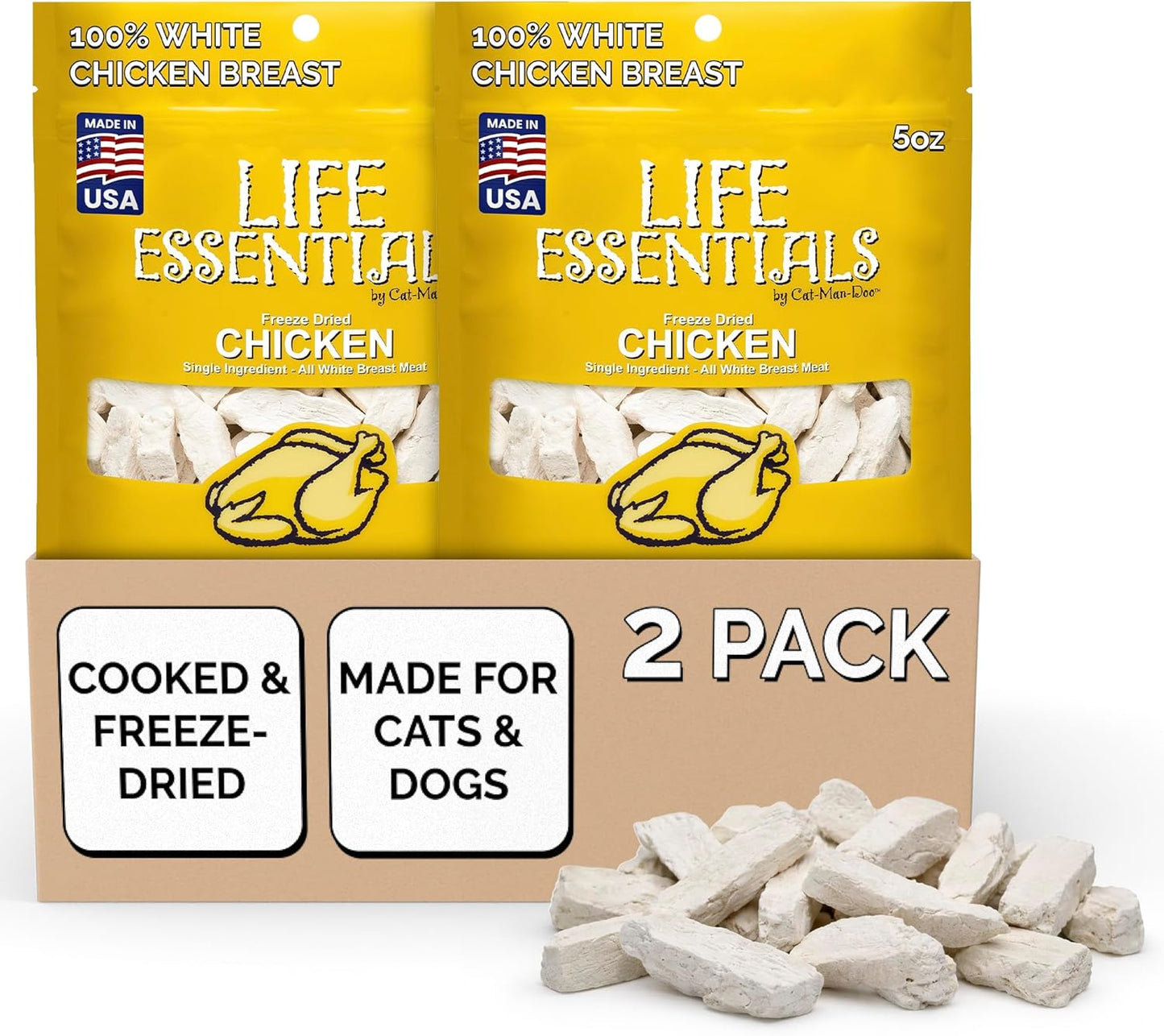 Life-Essentials-by-Cat-Man-Doo-Freeze-Dried-Chicken-Dog-&-Cat-Treats,-Single-1872